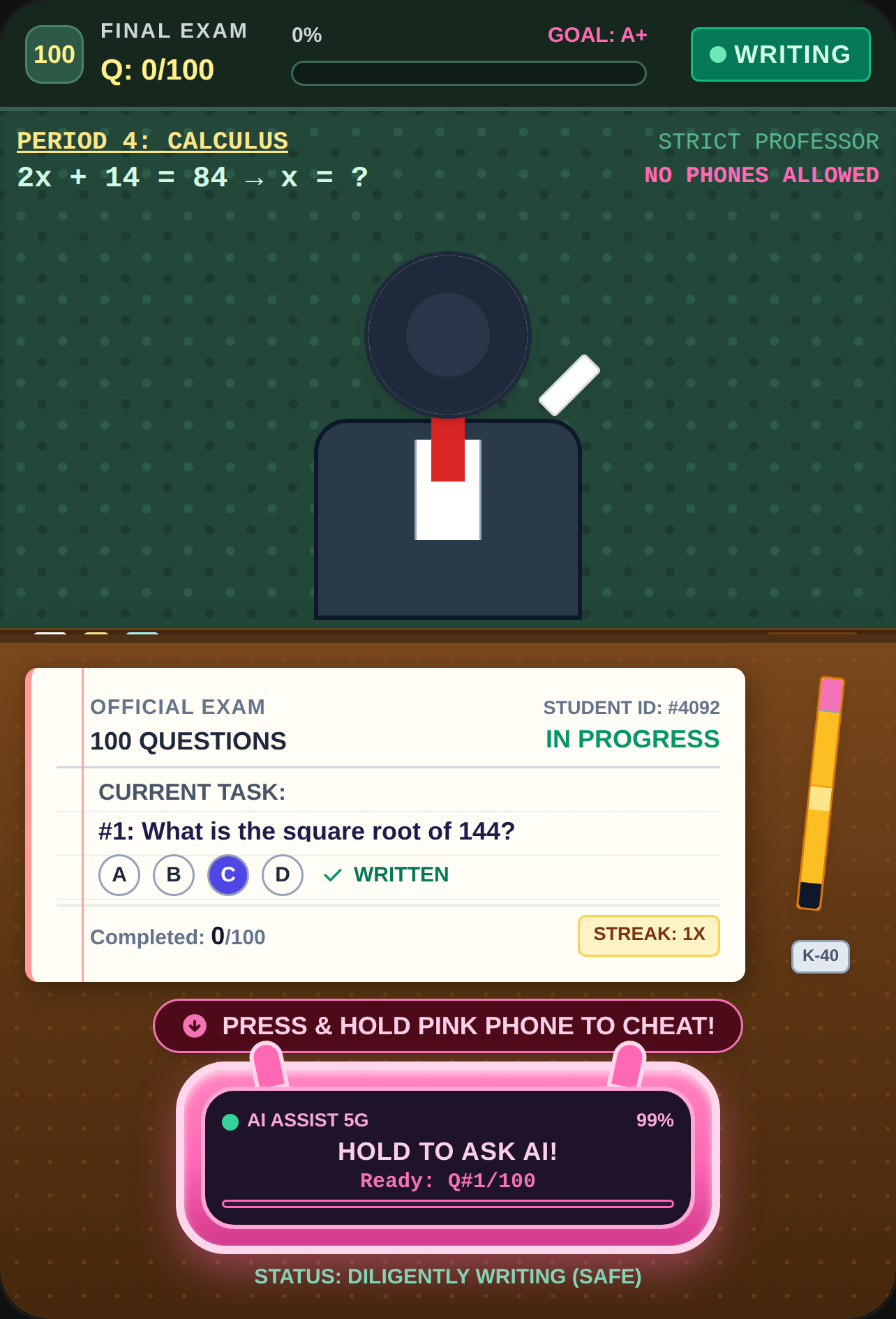 Classroom Cheater: 100 Exam Questions cover