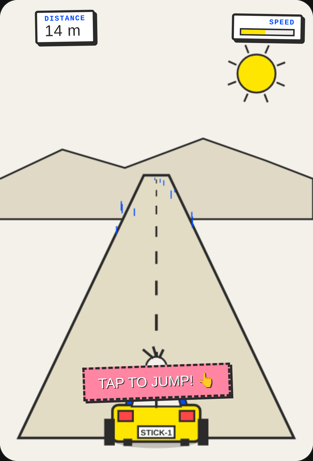 Stickman Doodle Jump Car cover