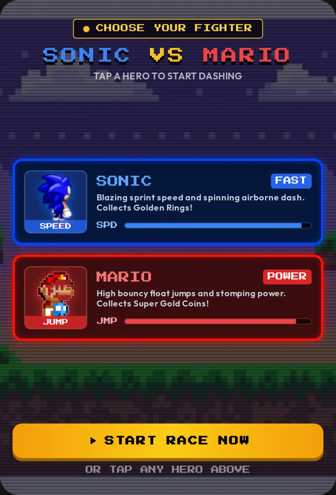 Sonic vs Mario: Retro Dash cover