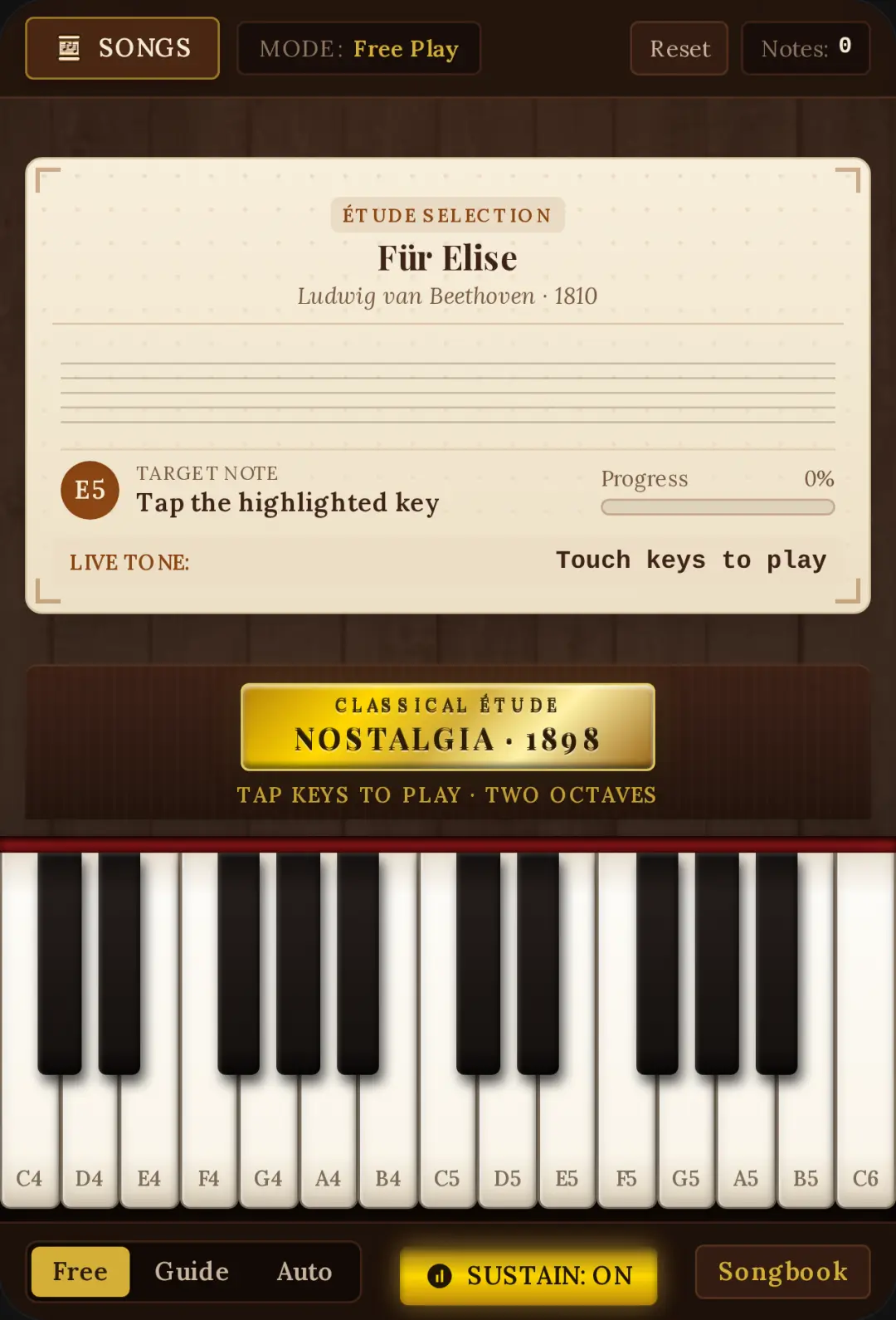Nostalgia Piano · Vintage Étude cover