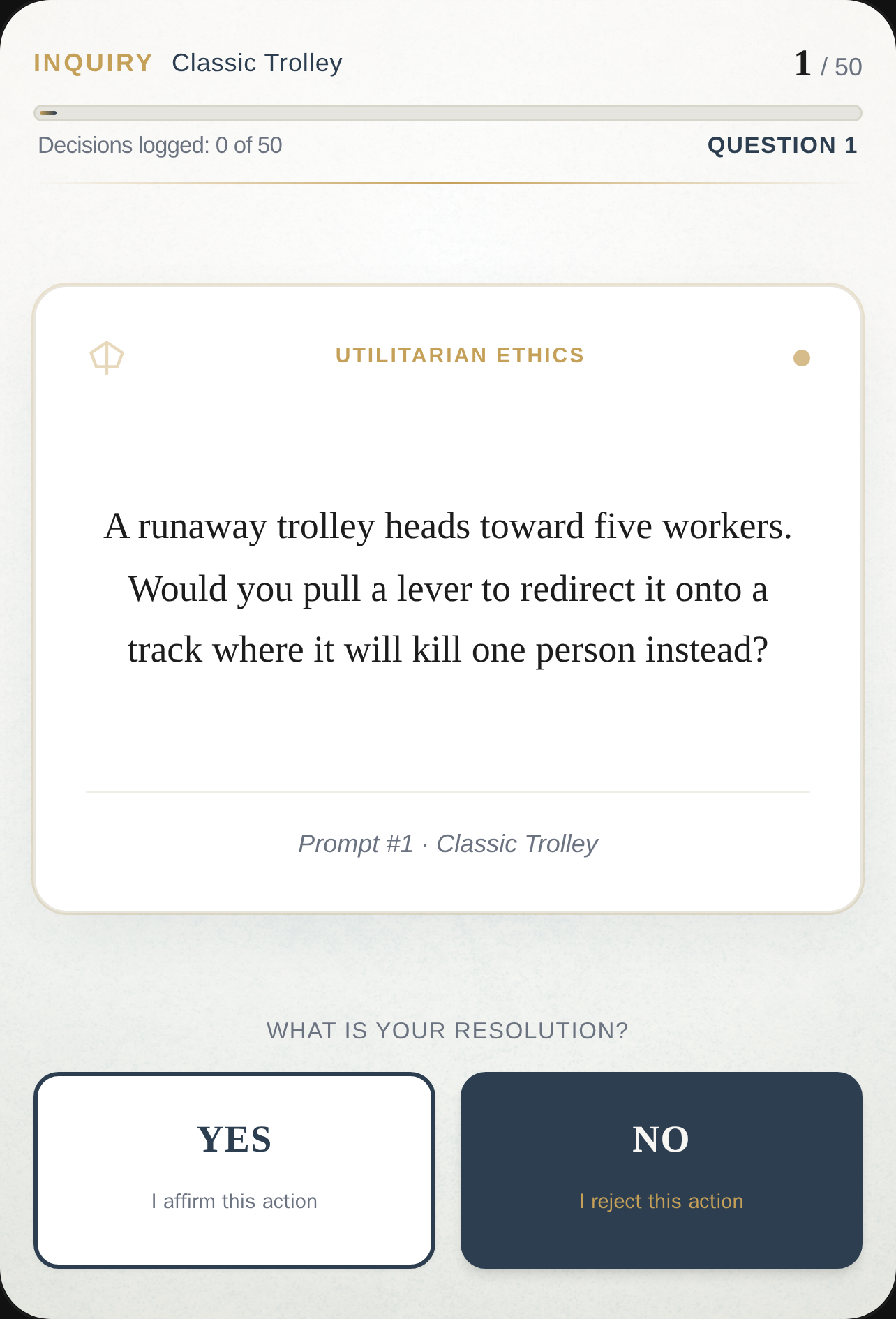 The Moral Threshold: 50 Dilemmas cover
