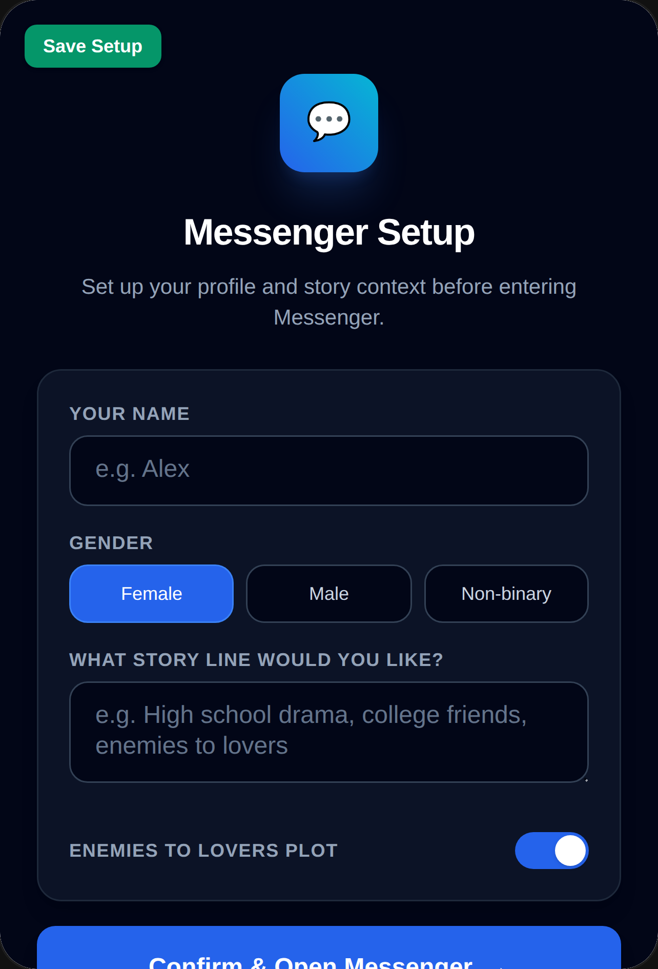 Messenger Texting Story cover