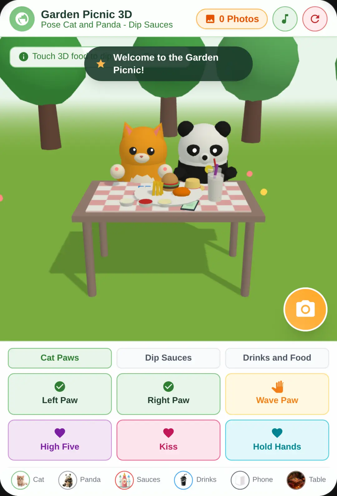 Garden Picnic 3D: Cat and Panda Hangout small mukbang:) cover