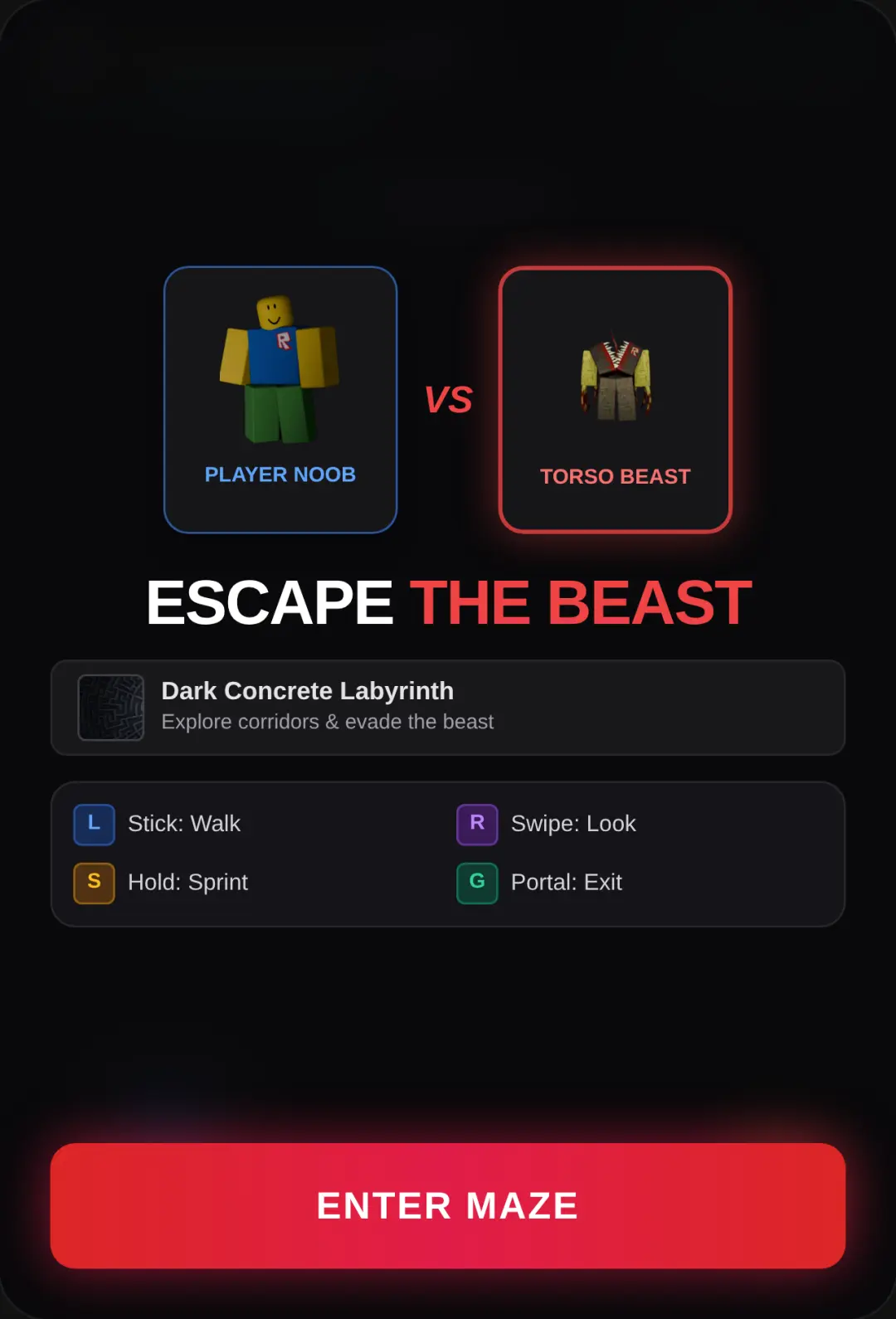 3D Monster Maze: Roblox Survival cover