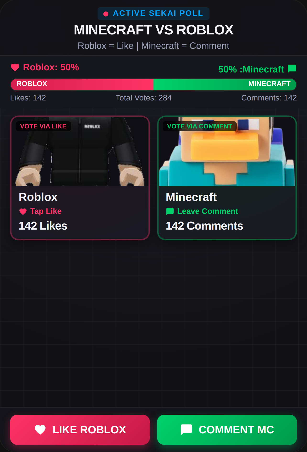 Minecraft vs Roblox cover