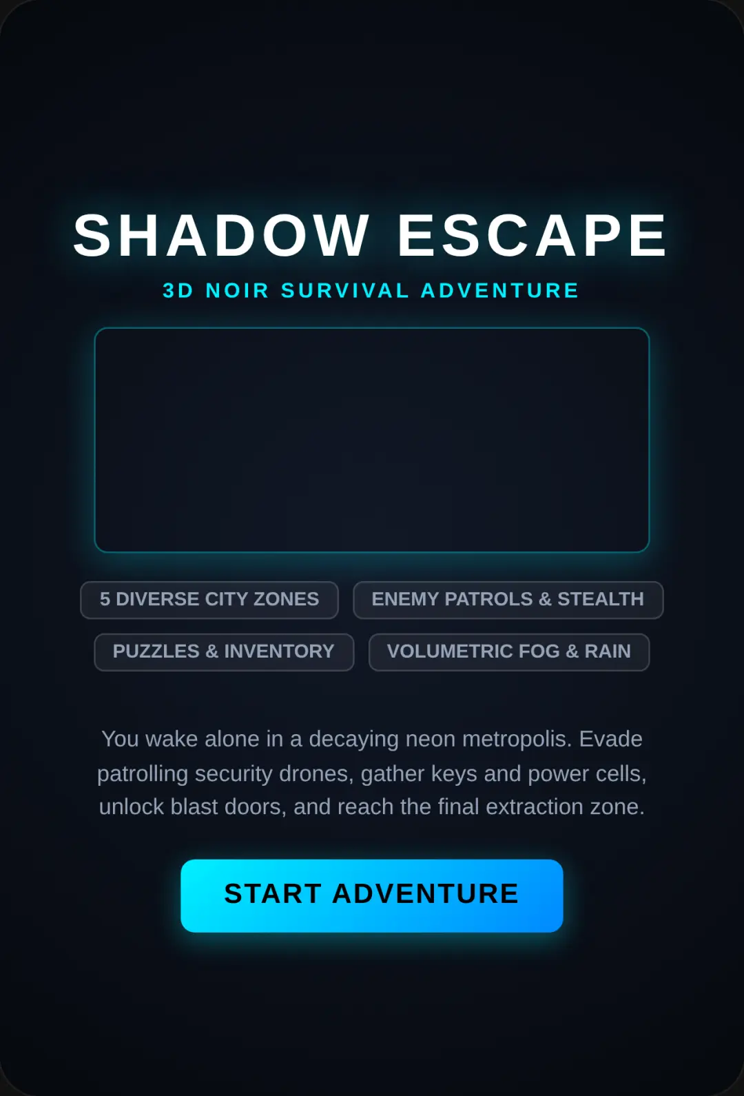 Shadow Escape - 3D Action Adventure cover