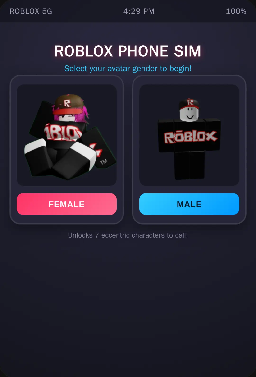 Roblox Phone Call Sim cover