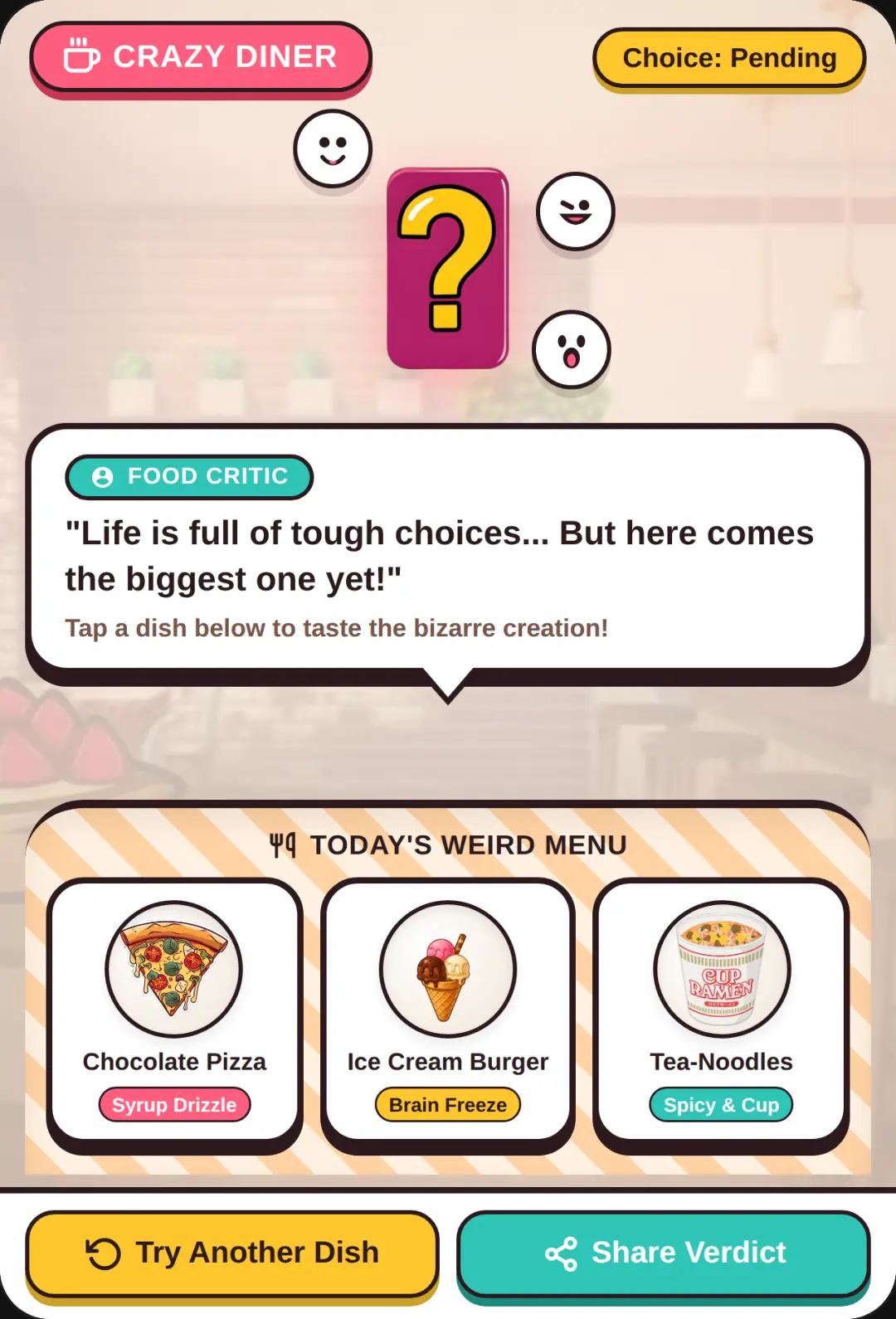 The Weird Restaurant: Ultimate Food Choice cover