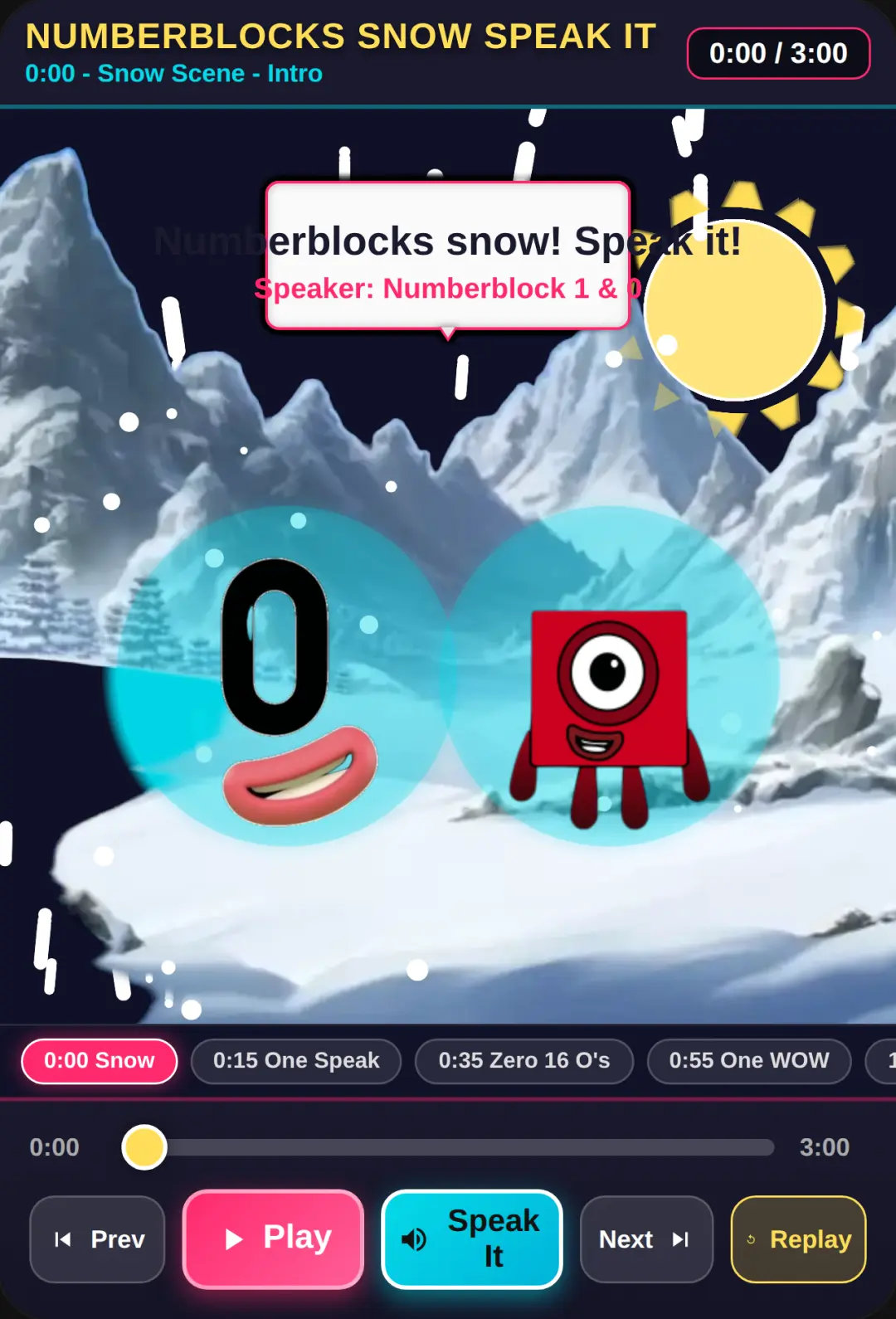 NUMBERBLOCKS SNOW SPEAK IT cover