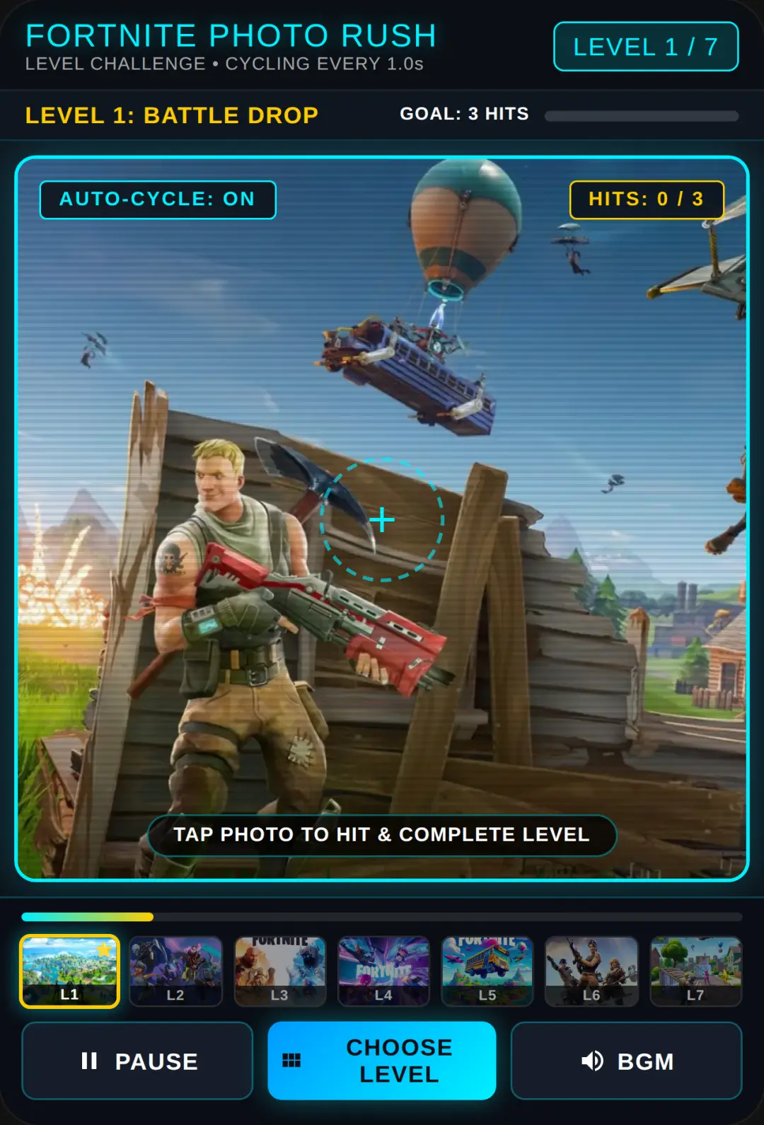 Fortnite Photo Rush - Level Challenge cover