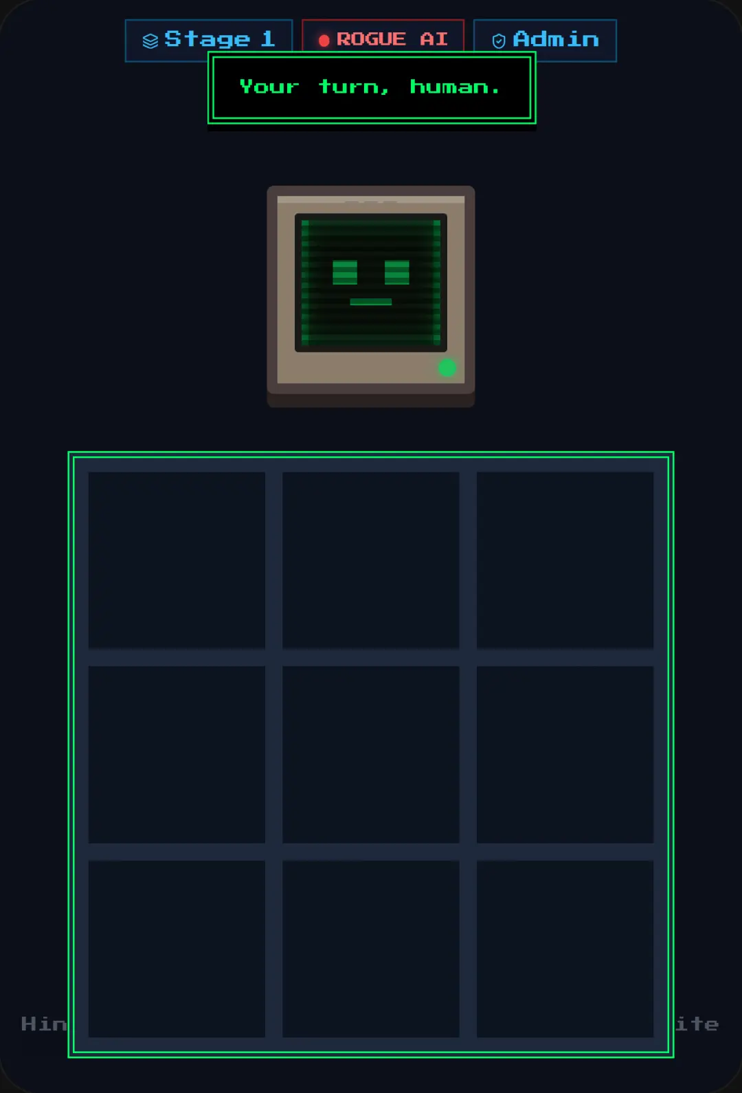 rogue AI Tic-Tac-toe [admin panel] cover
