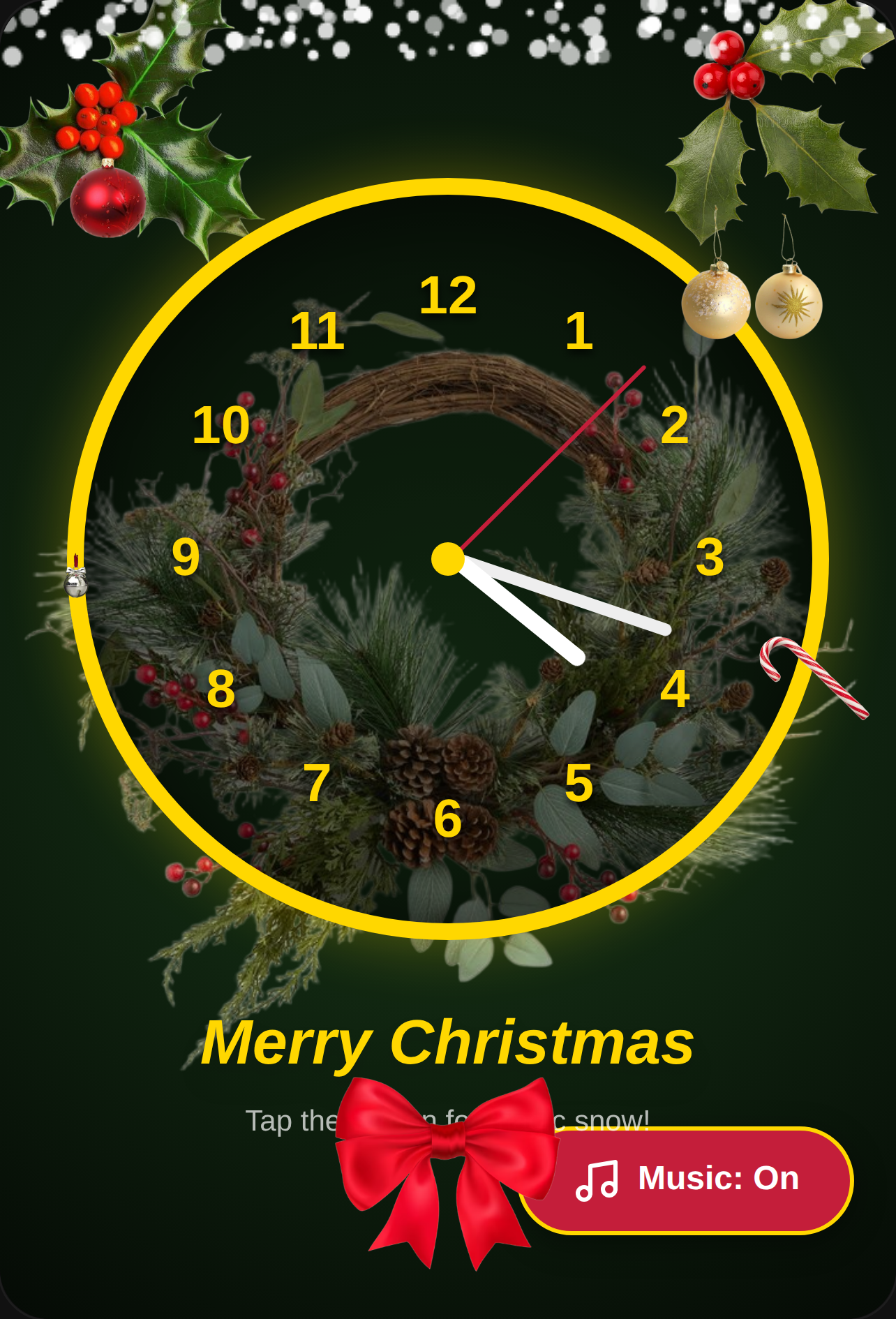Merry Christmas Clock cover