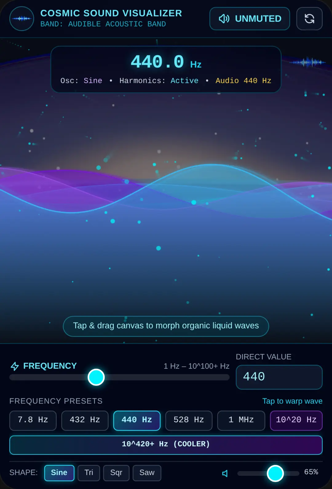 Cosmic Frequency & Wave Visualizer cover