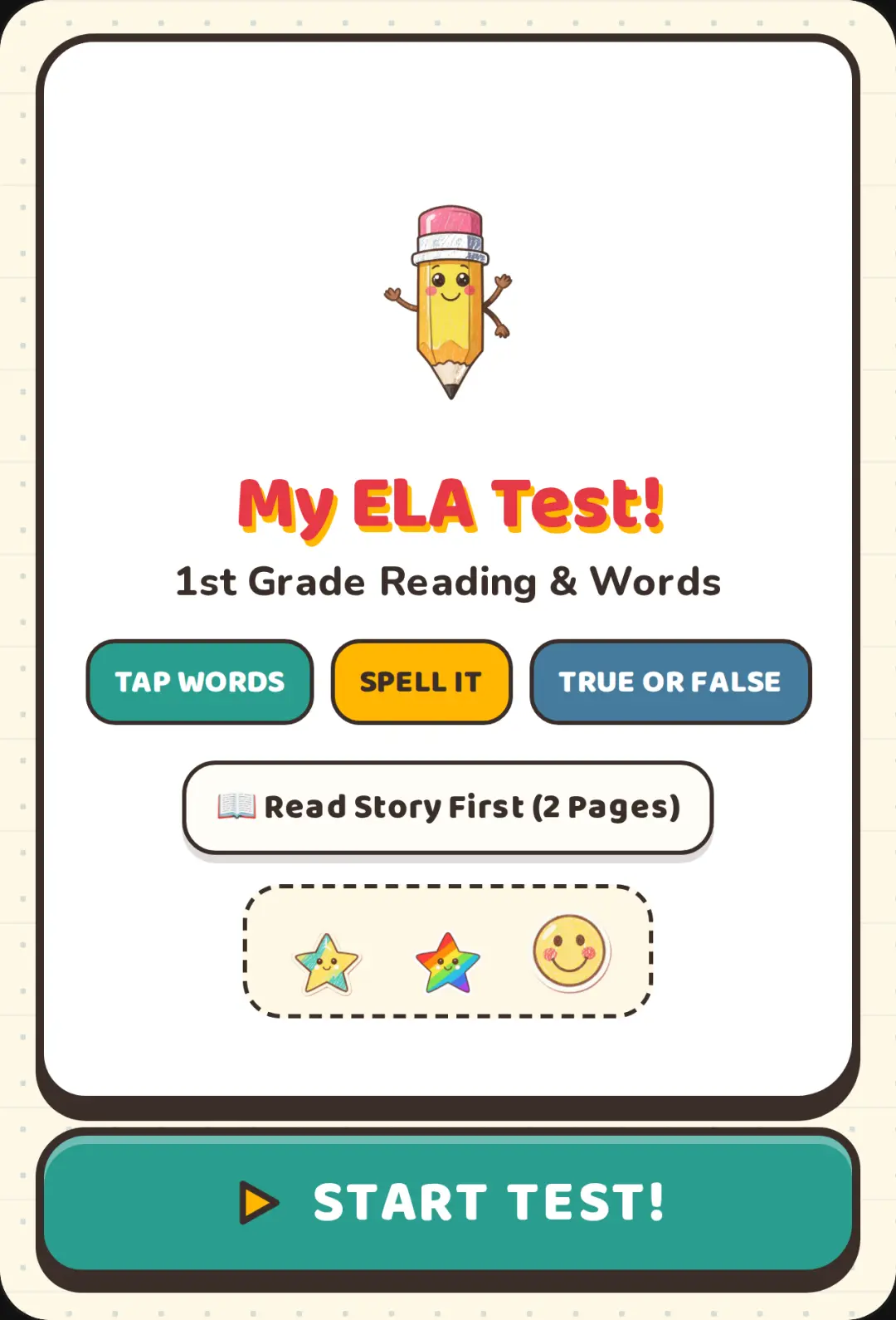 My ELA Test! cover
