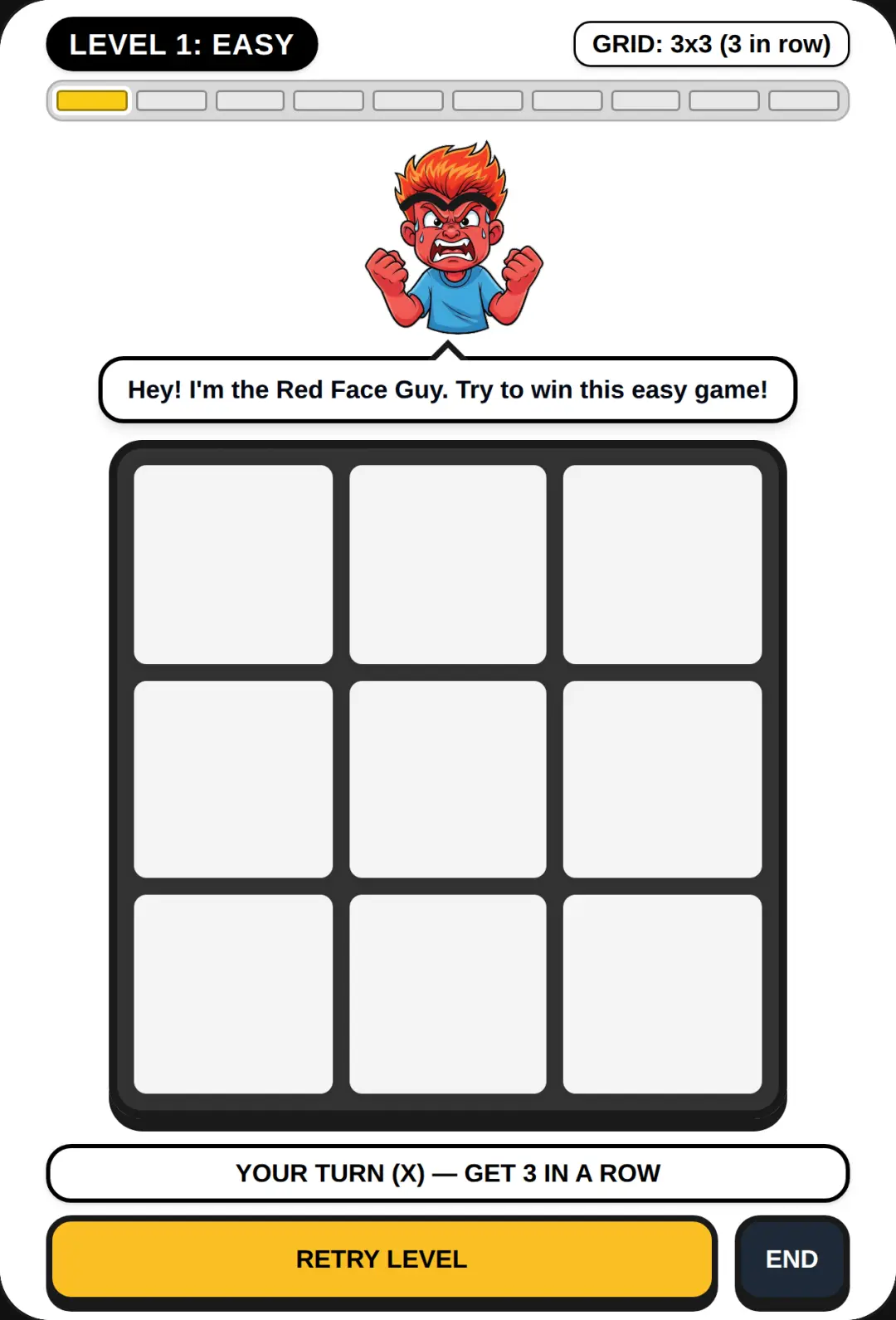 Red Face Tic-Tac-Toe cover