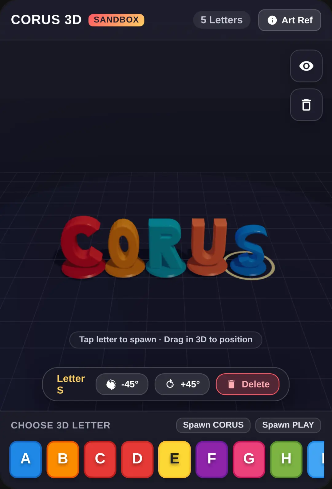 CORUS 3D Letters Sandbox cover