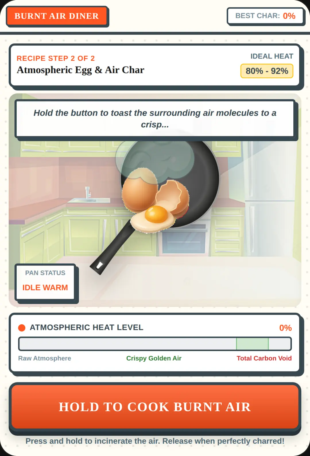 Fried Egg with Burnt Air cover