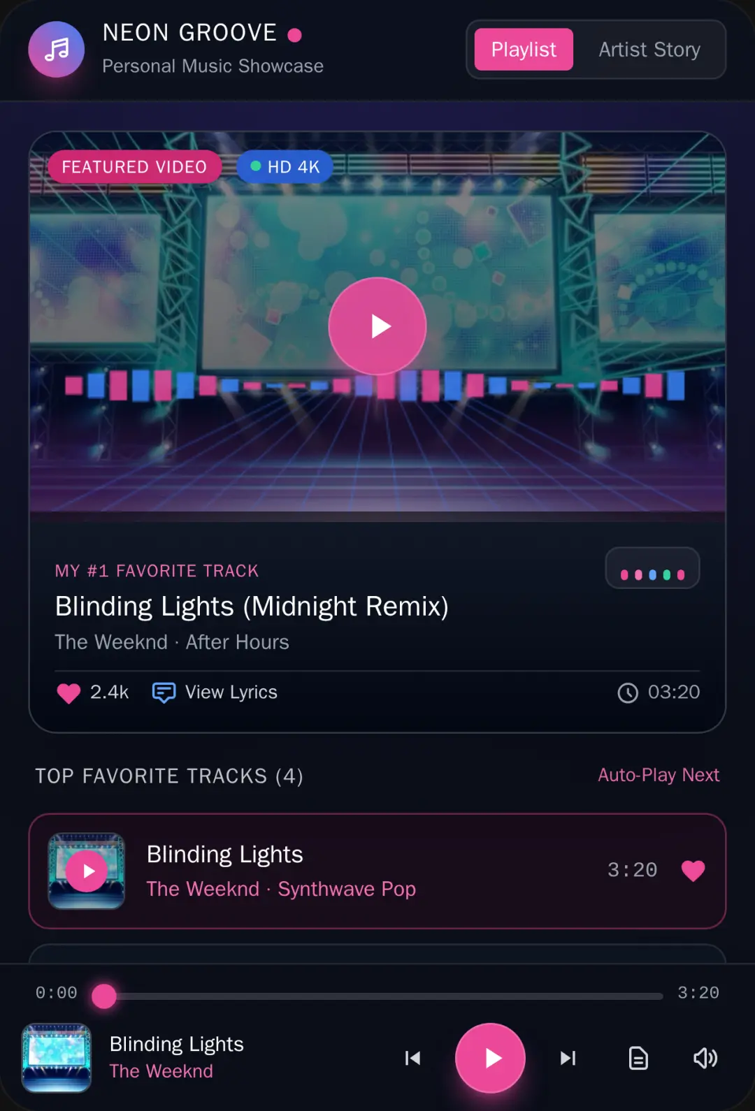 Neon Beats · Favorite Music Showcase cover
