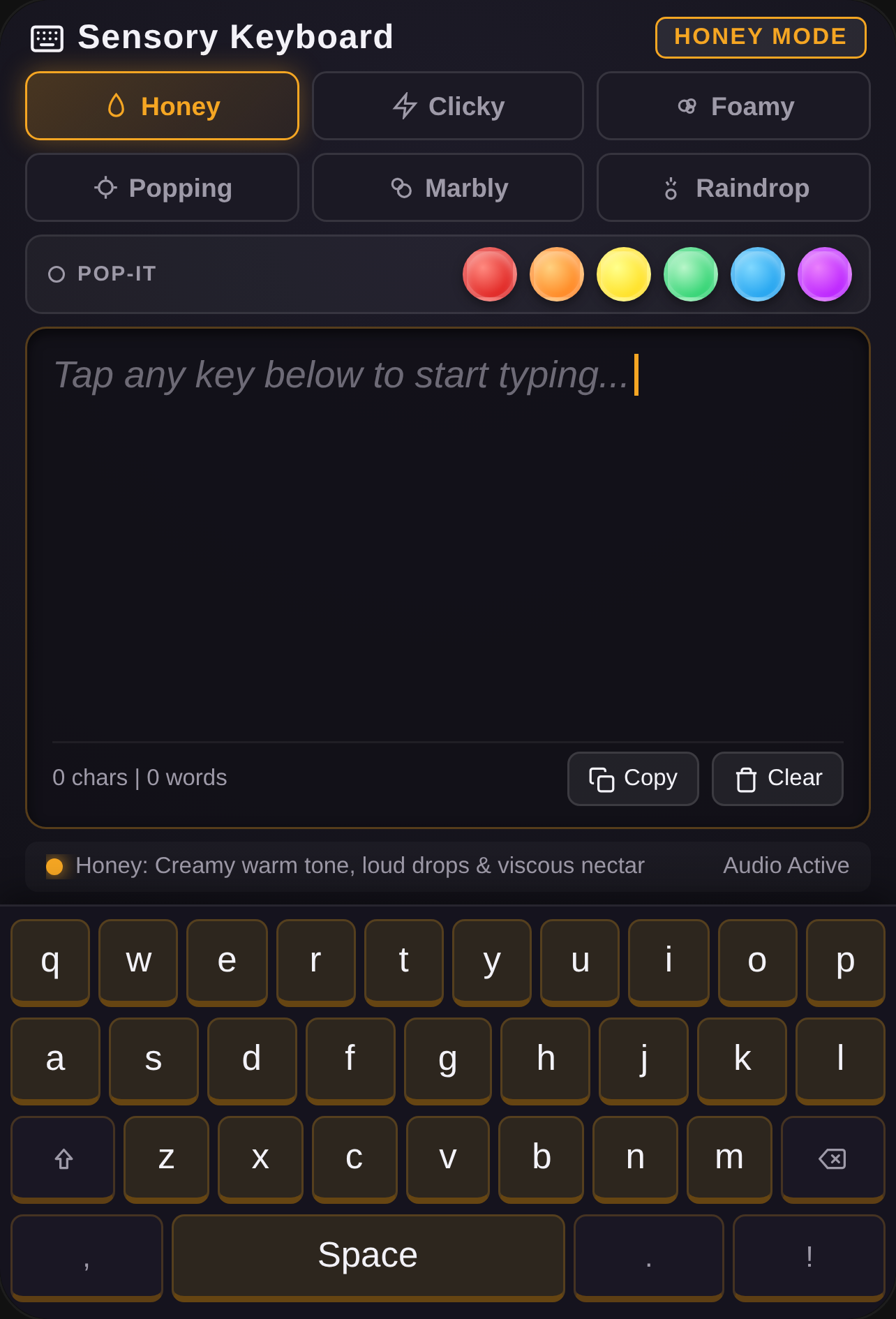 Sensory Keyboard cover