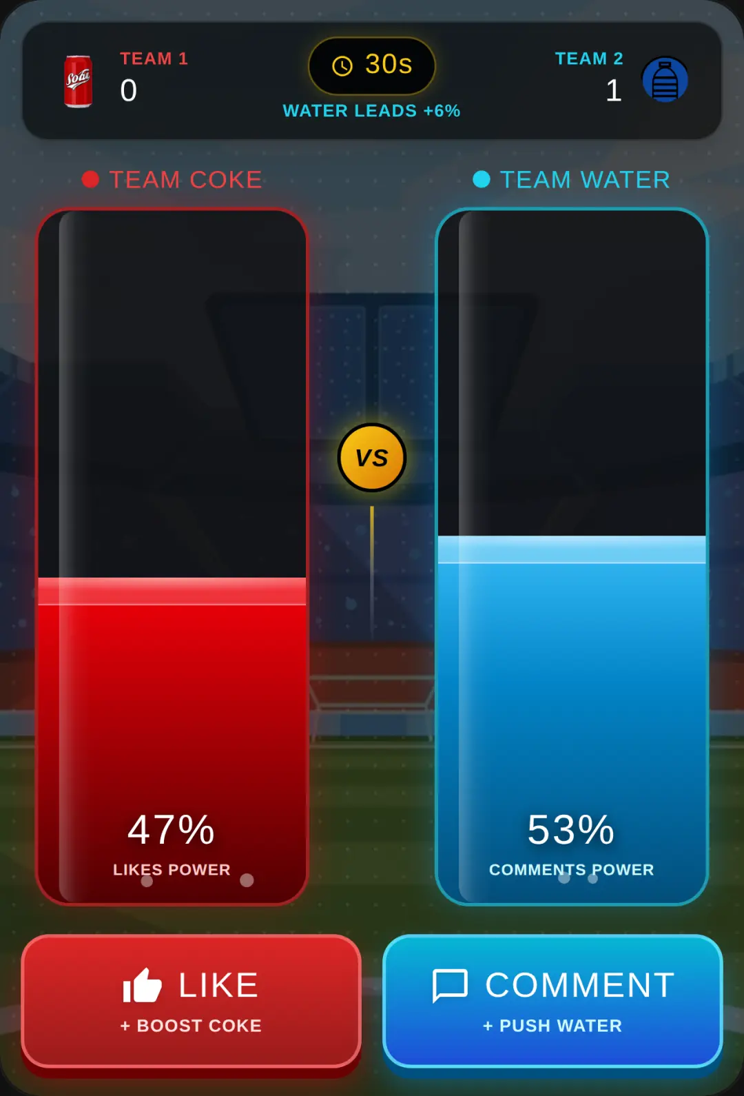 Team Coke vs Team Water cover