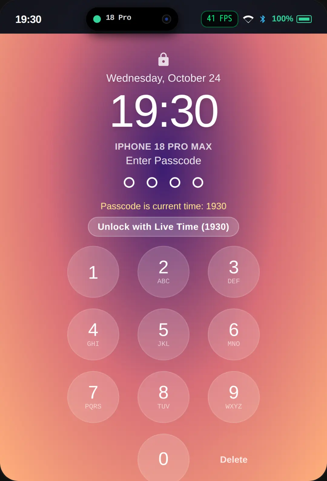 iPhone 18 Simulator cover