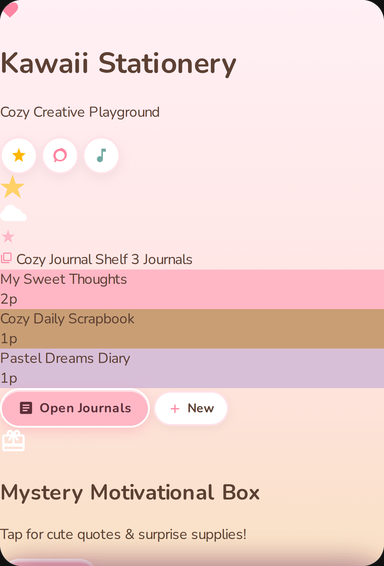 Kawaii Stationery Room & Journal cover