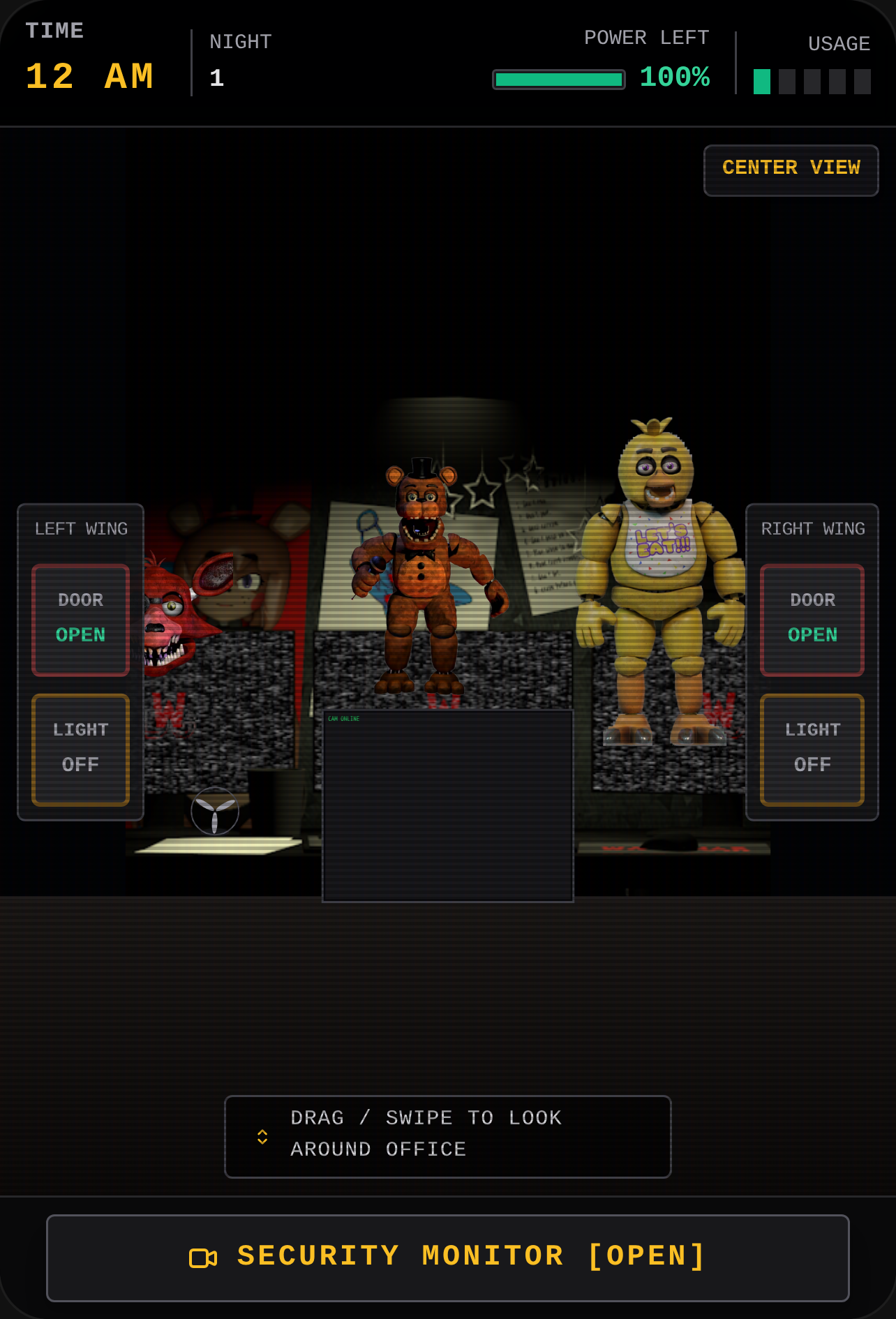 Five Nights at Freddy's Security Office cover