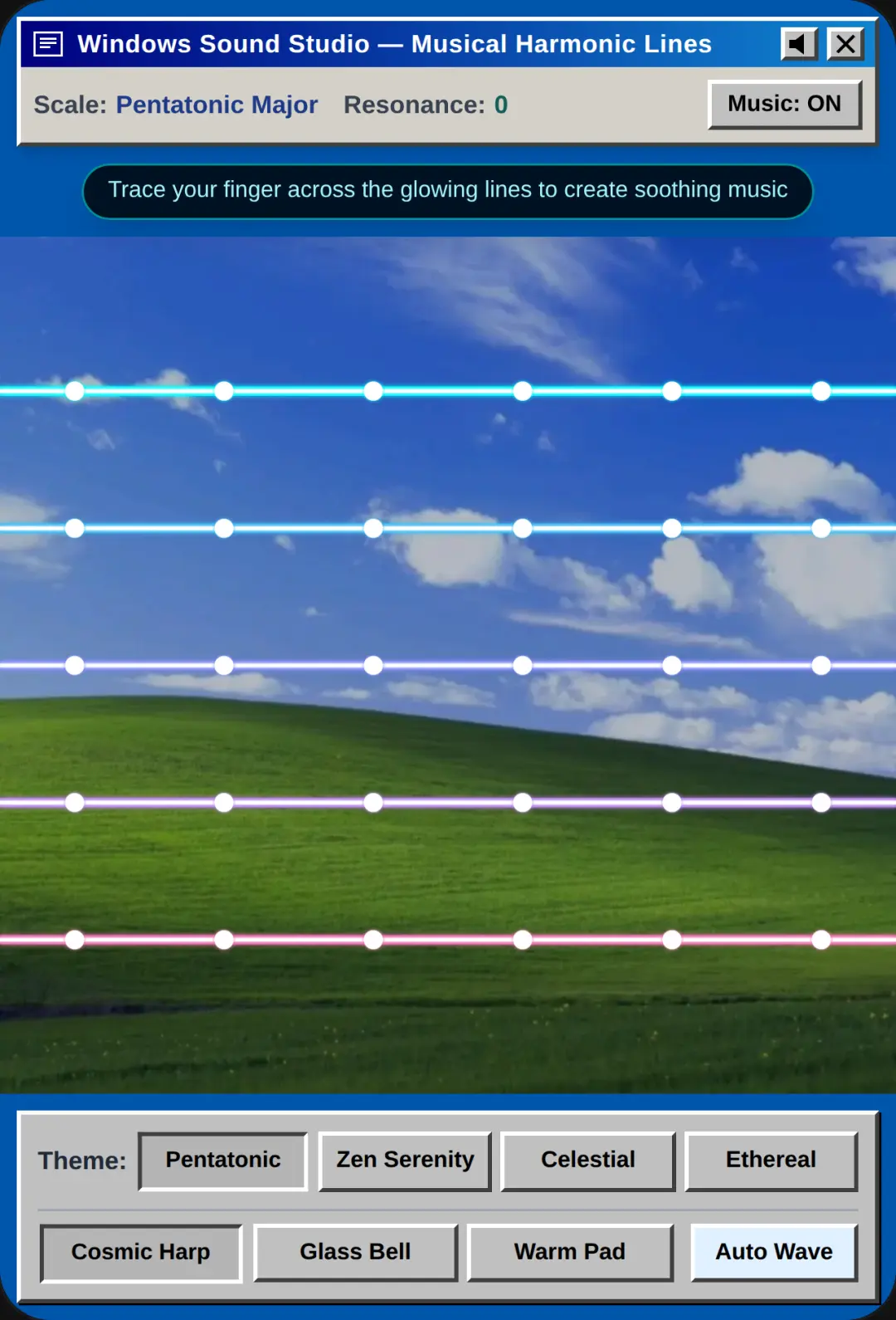 Musical Lines — Retro Desktop Harmony cover
