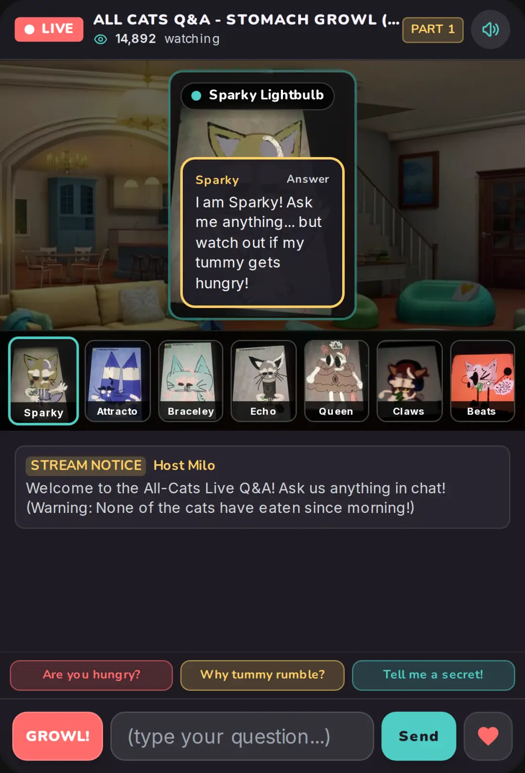 All Cats Q&A Video - Stomach Growling (Part 1) cover