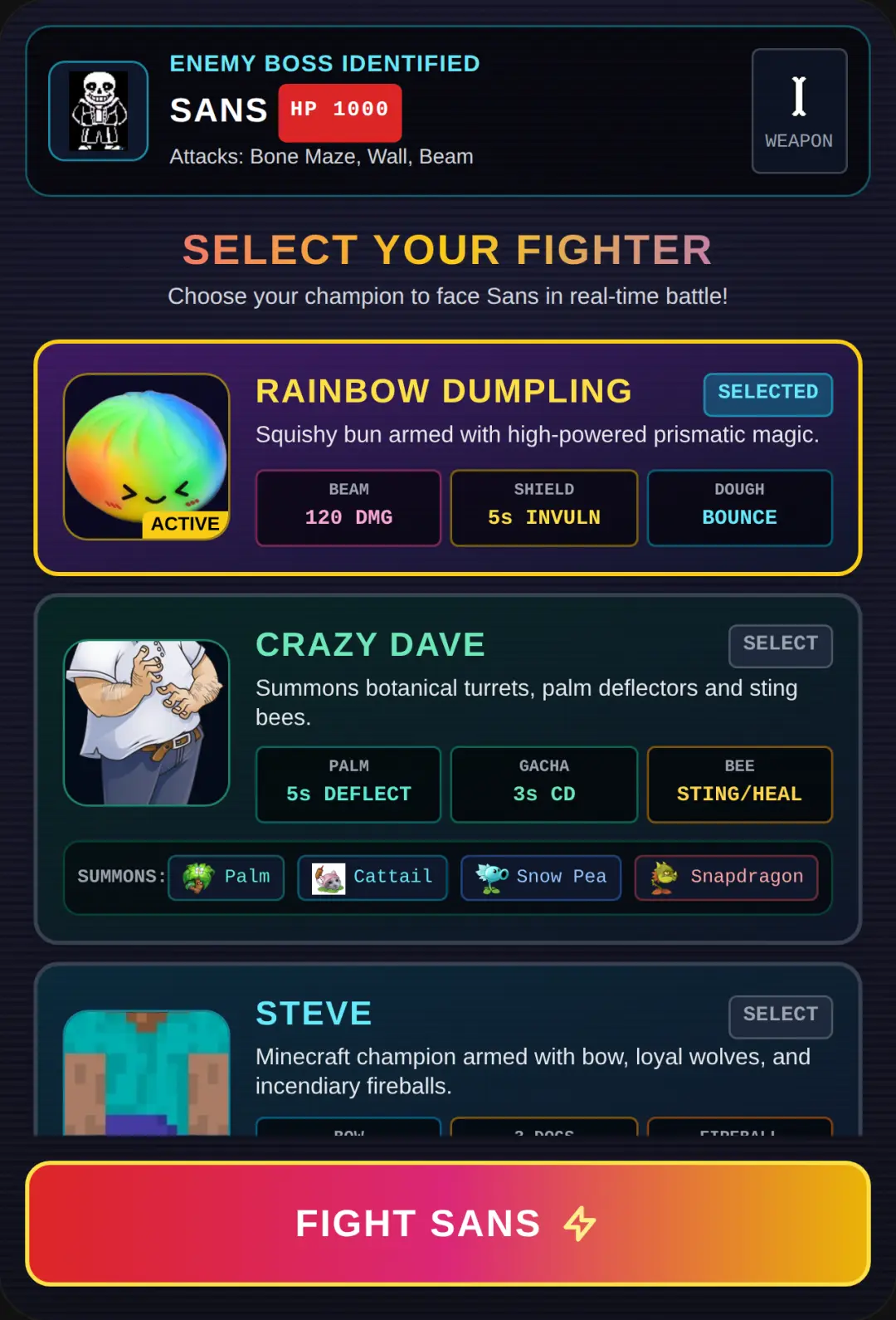 Character fight cover