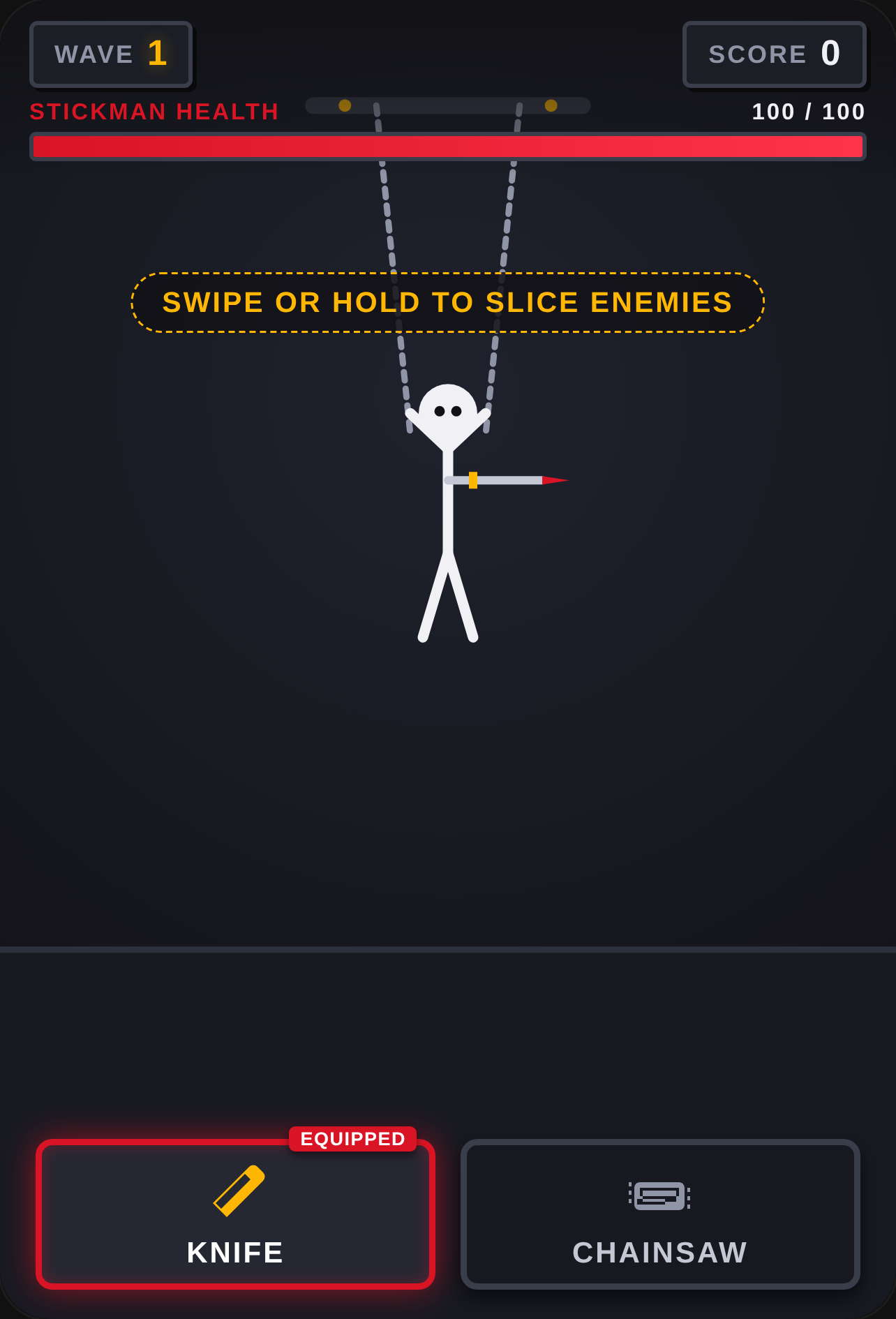 Hanging Stickman: Chainsaw and Blade cover