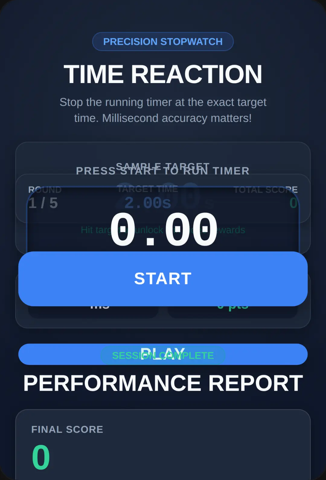 TIME REACTION
