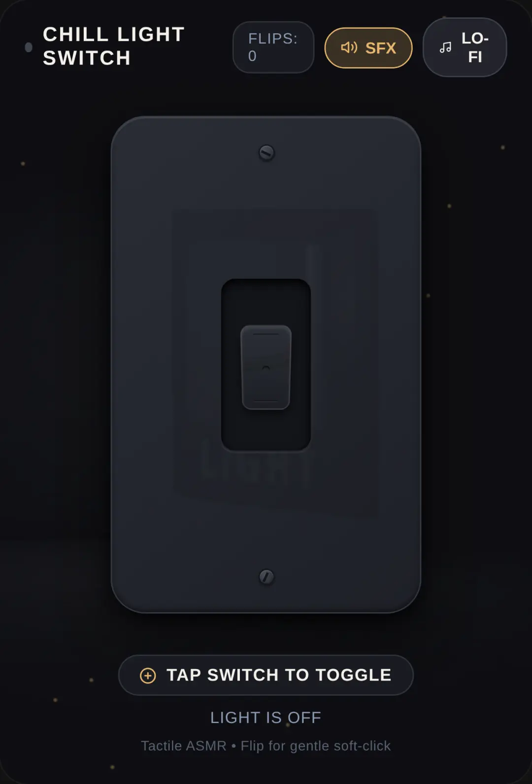 Chill ASMR Light Switch cover