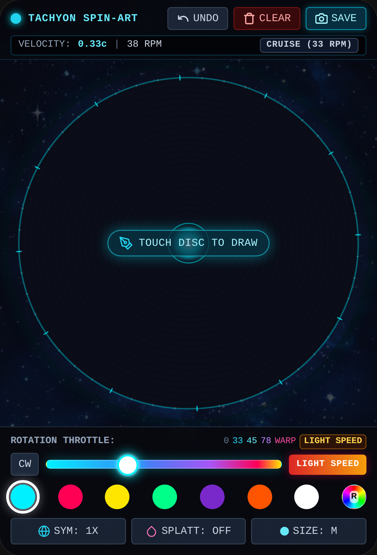 Tachyon Spin-Art · The Speed of Light cover