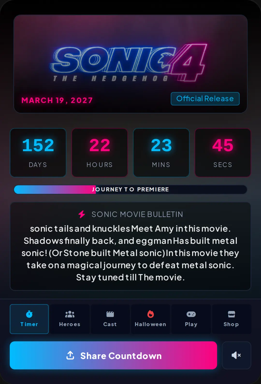 Sonic 4 Countdown cover