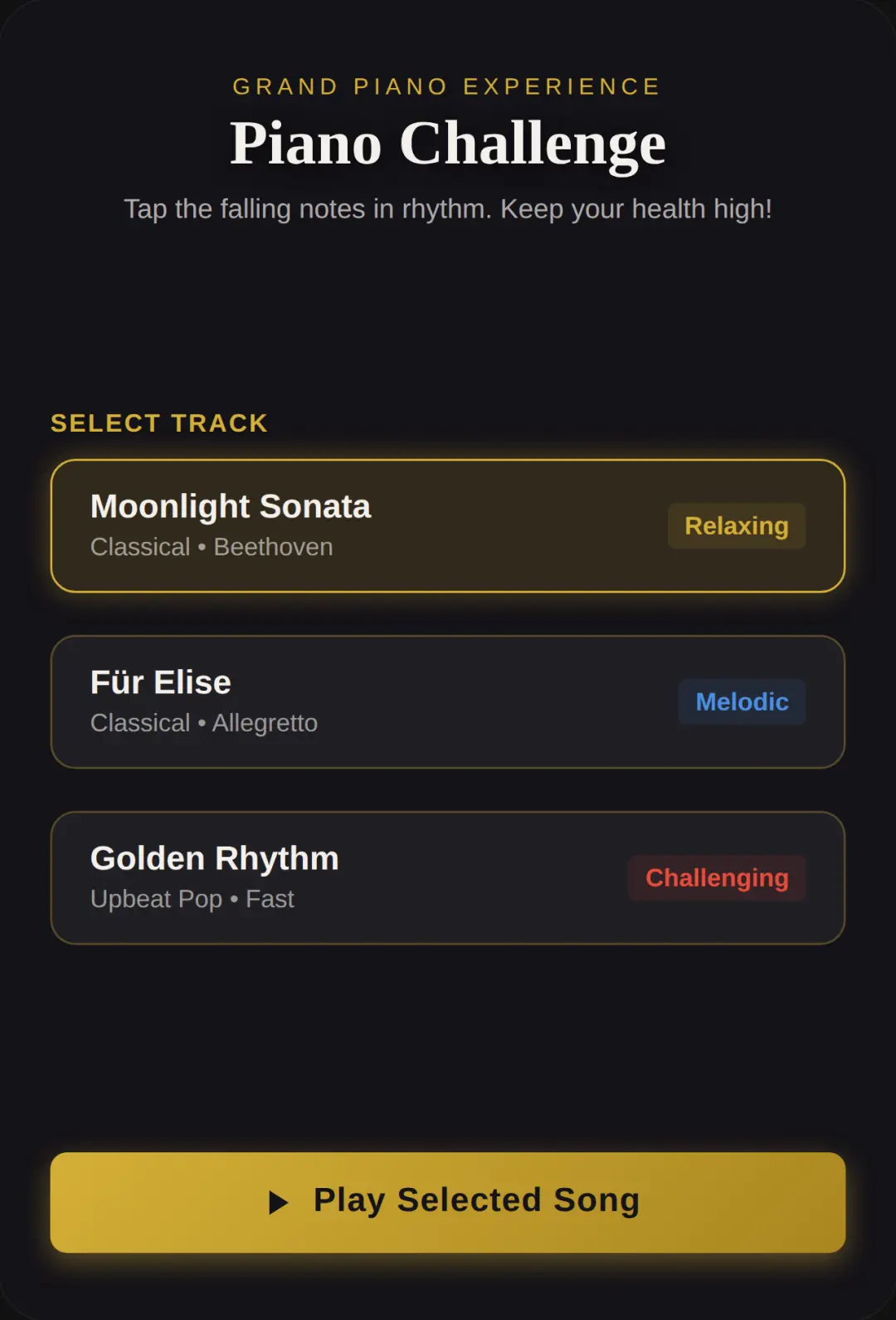 Piano Challenge cover
