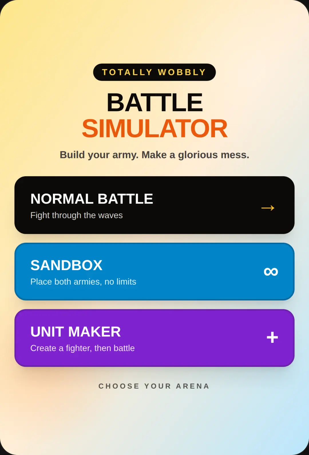 Totally Wobbly Battle Simulator cover