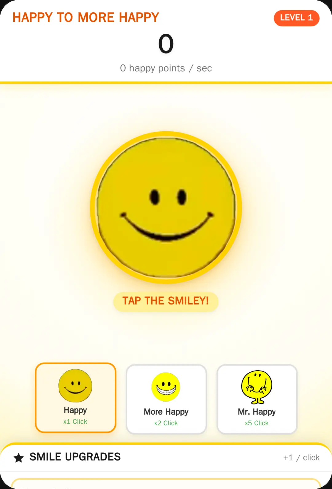 Happy to more Happy - Clicker Game cover