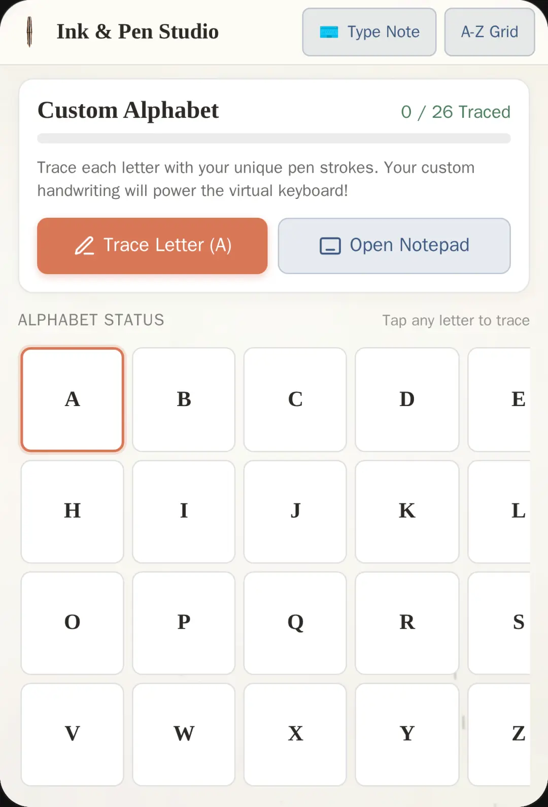 Handwriting Alphabet & Custom Keyboard Studio cover