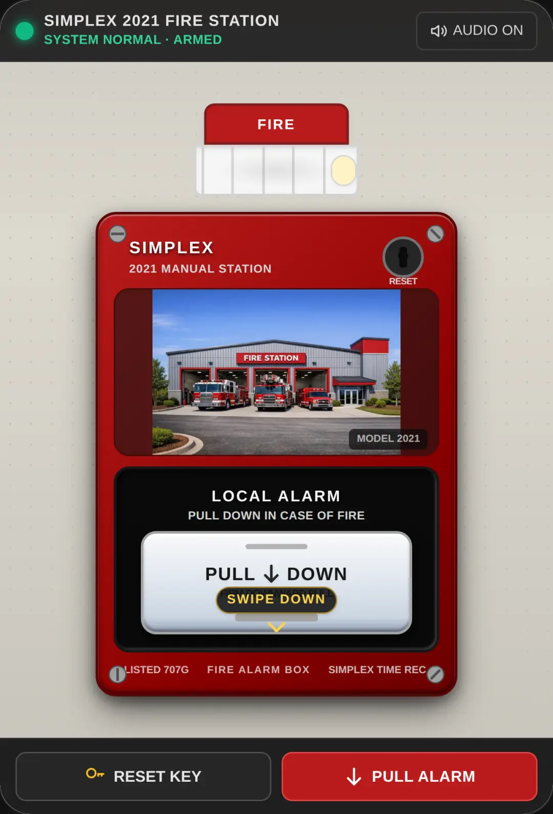 Simplex 2021 Fire Alarm Pull Station cover
