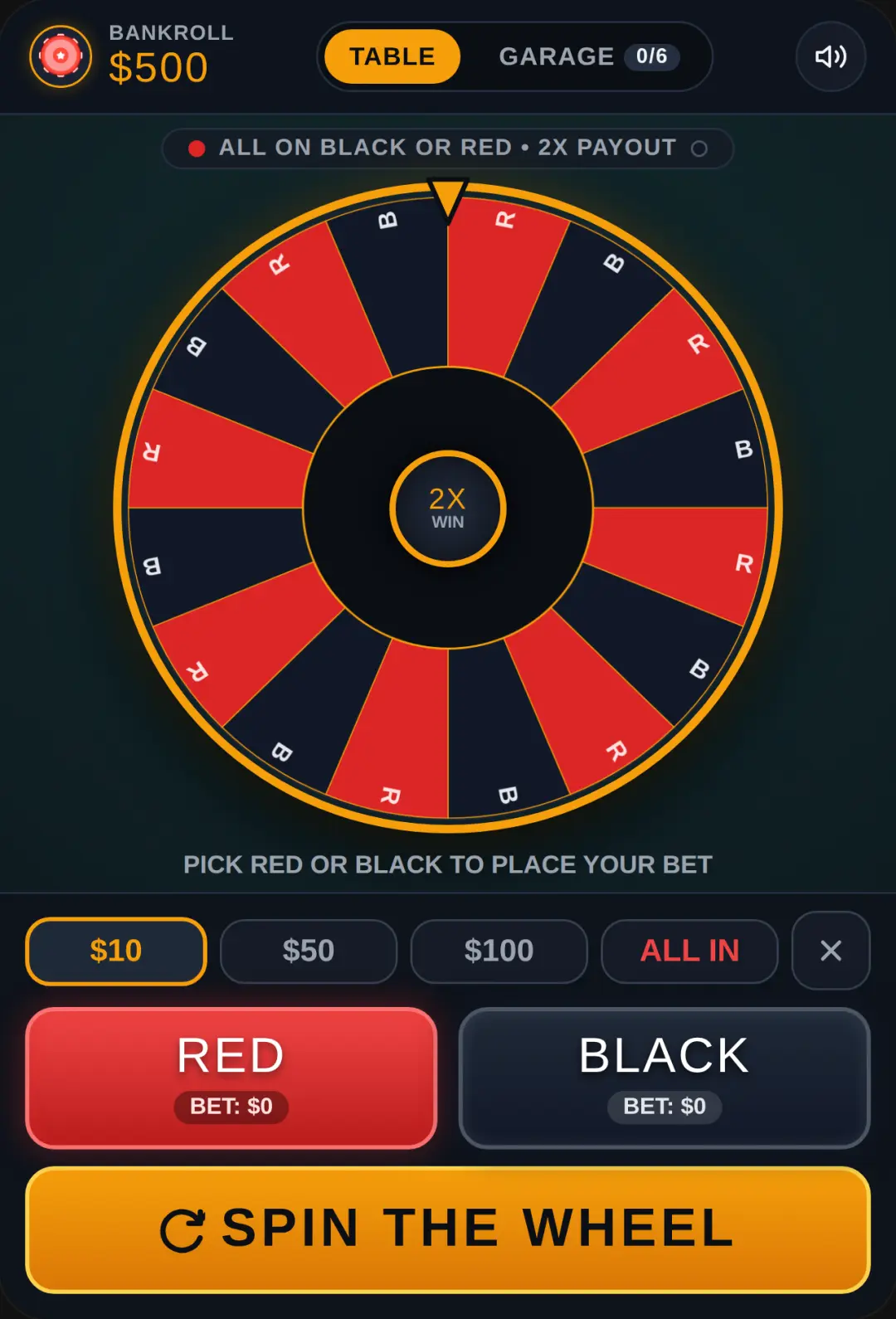 Roulette Red & Black - Midnight Casino Garage cover