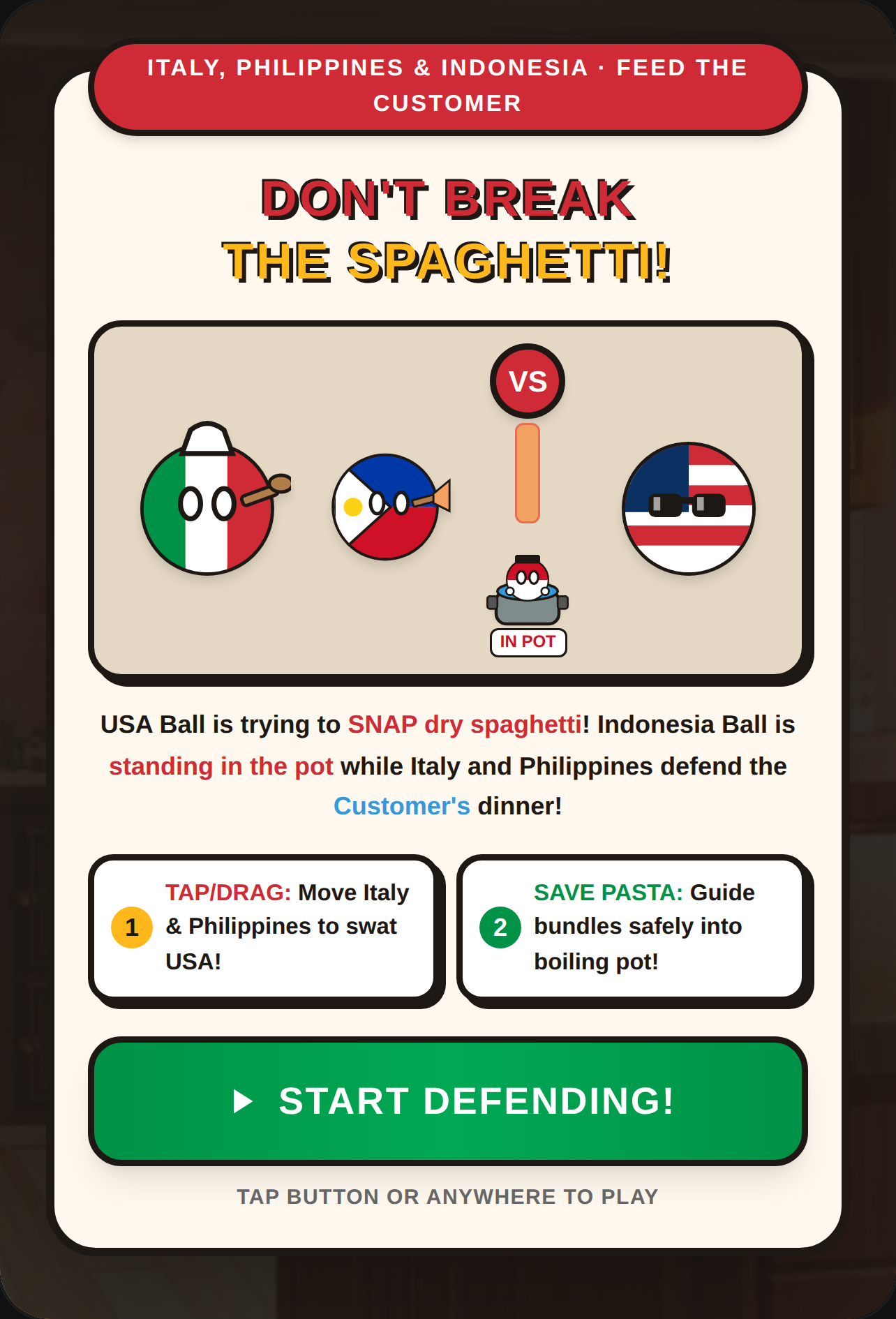Italy Ball: Don't Break Spaghetti! cover