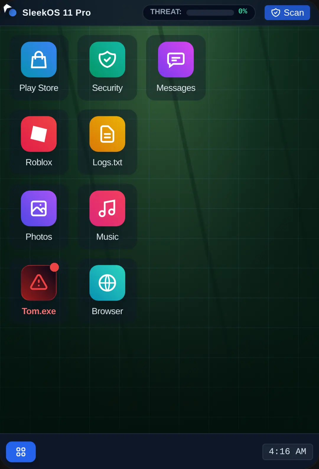 SleekOS Desktop - Tom Virus cover