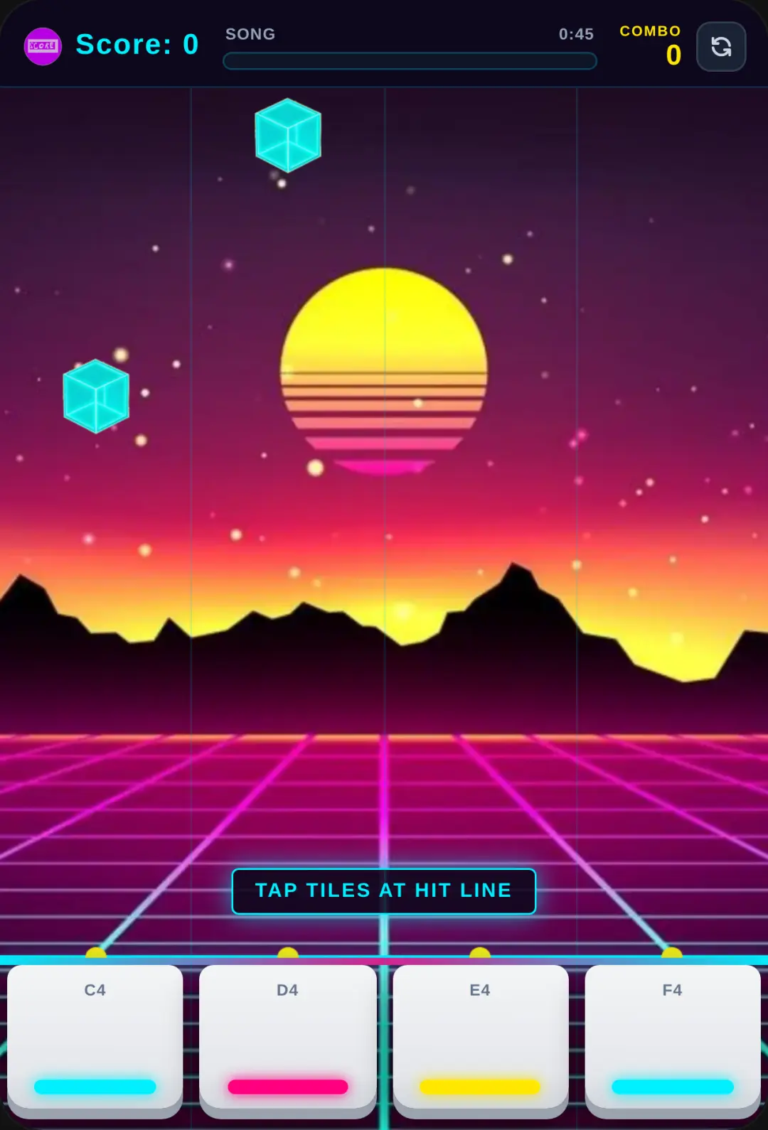 Neon Piano Tiles cover