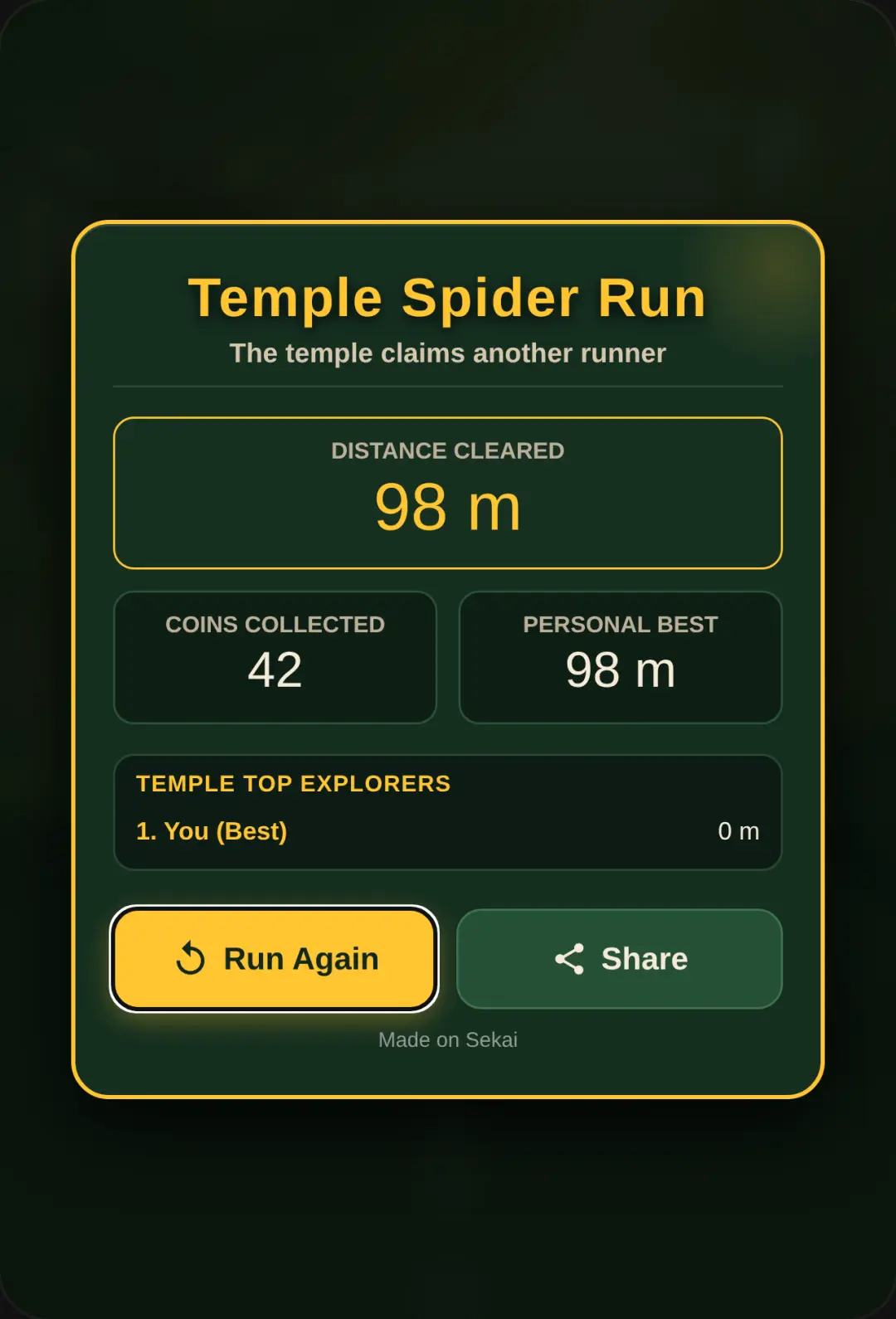 Temple Spider Run cover