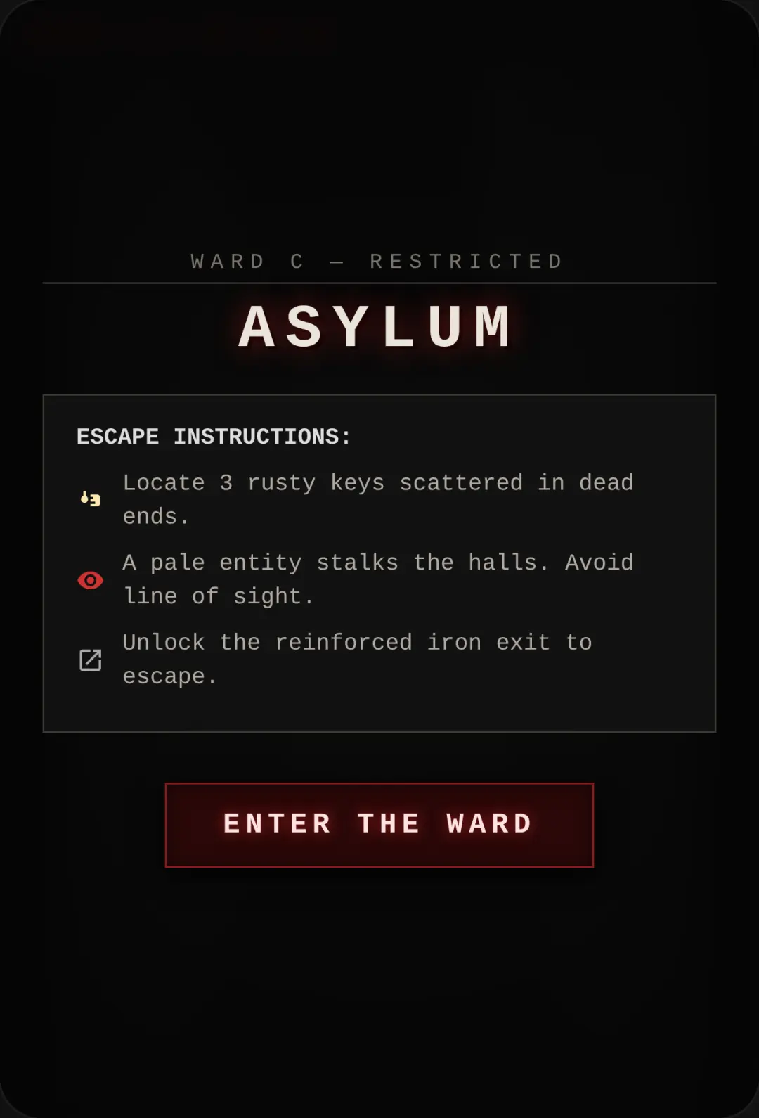 WARD C: ASYLUM ESCAPE cover