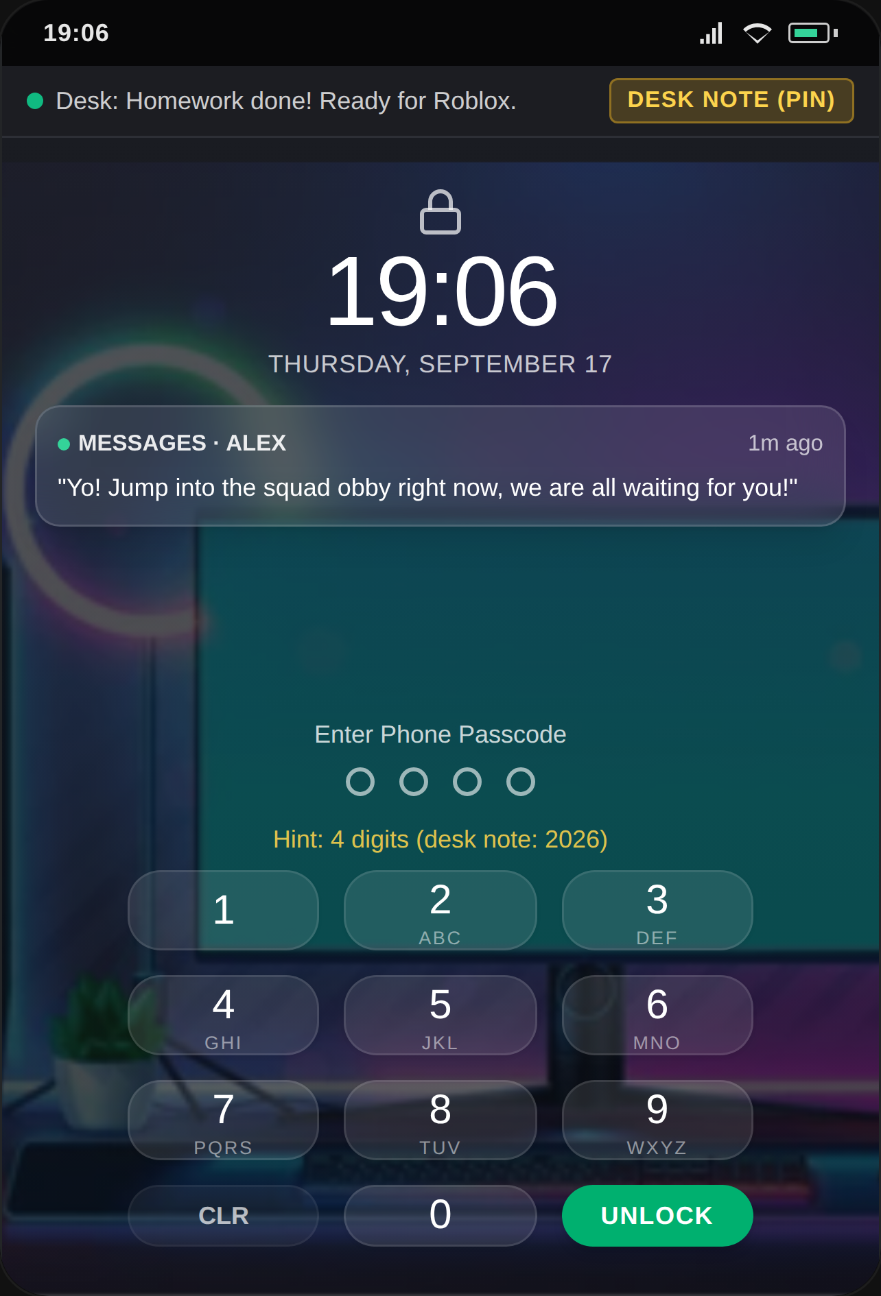 Phone Password & Roblox Roleplay cover