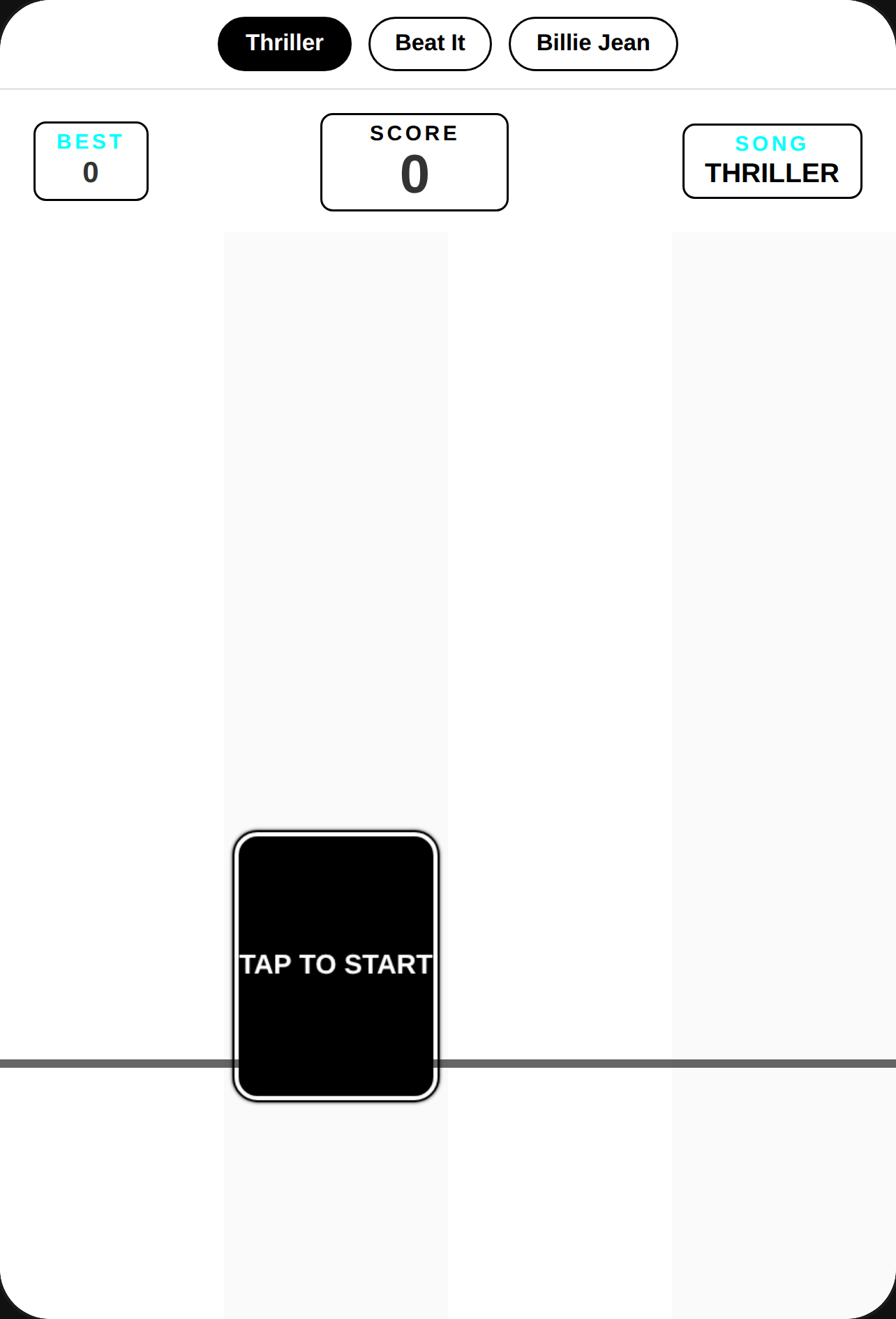 Piano Tiles (first game, rip michael) cover