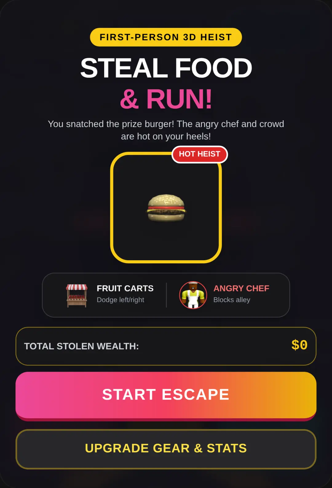 Food Heist 3D: Escape Run cover