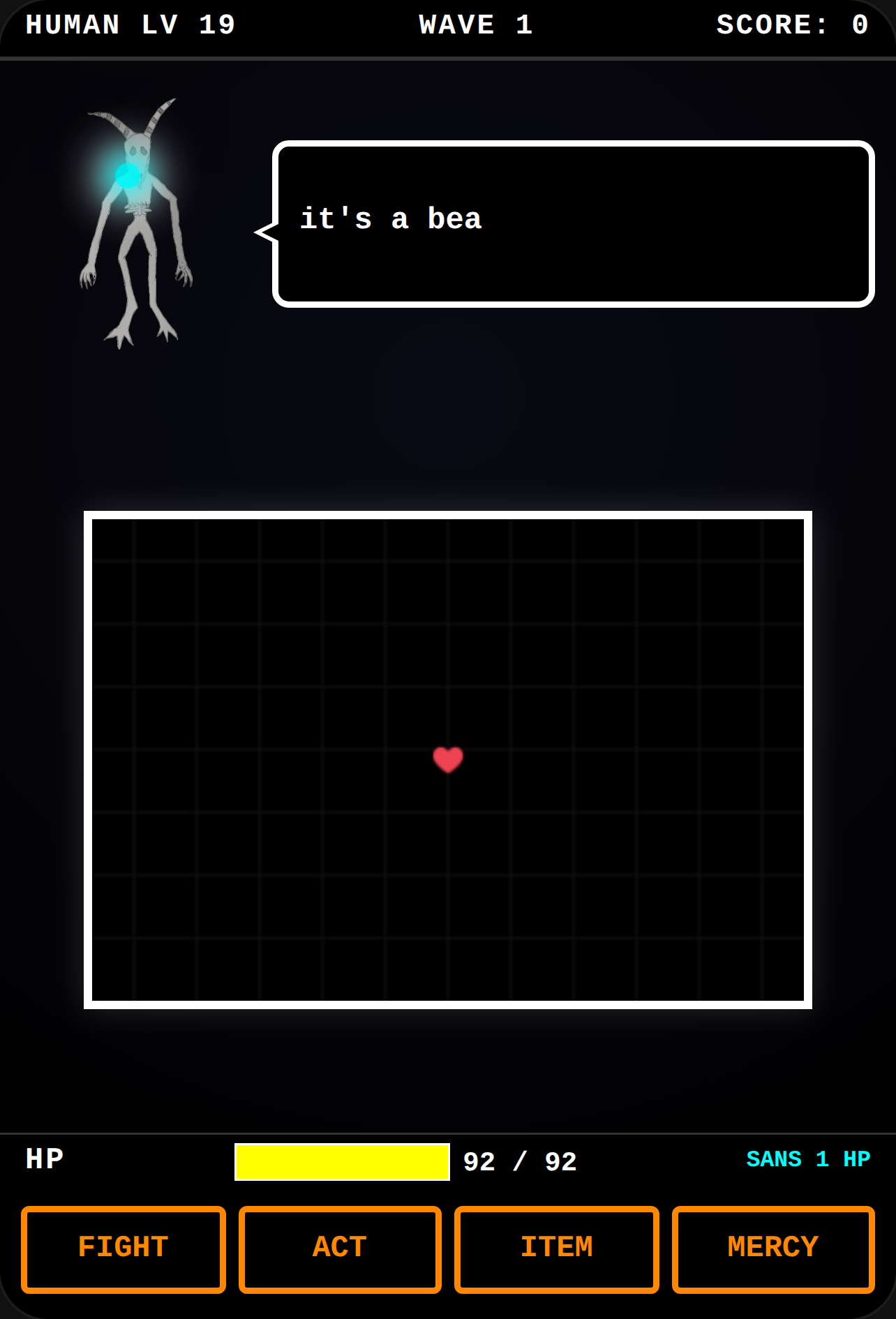 Sans Boss Battle: Bad Time Survival (gonna be adding a soon in December) cover